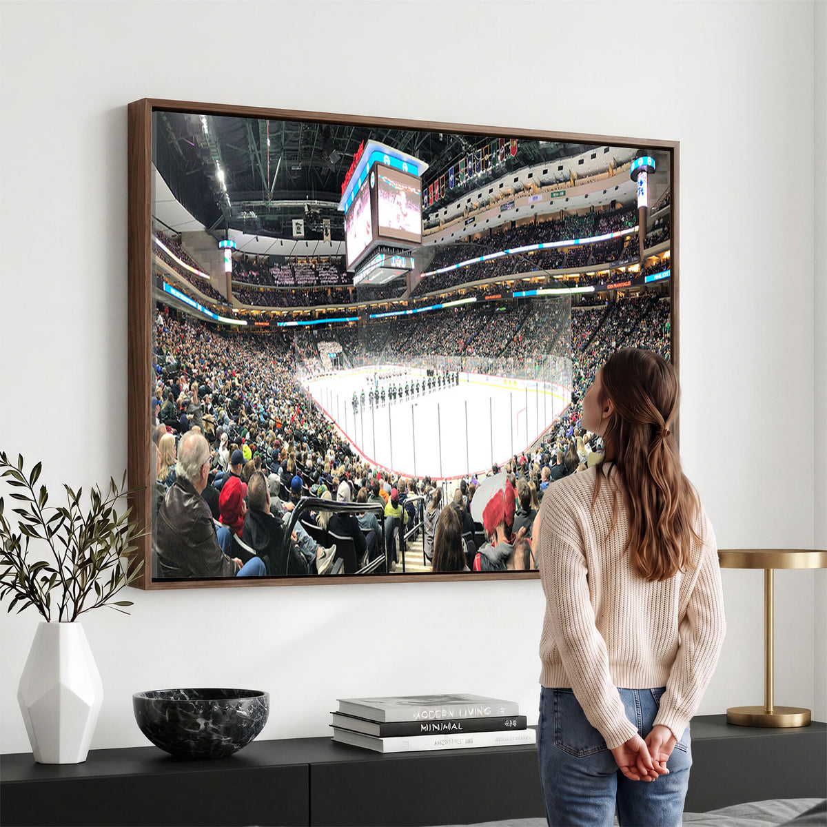 44414-MGV-CV-36X24 - Xcel Energy Center St Paul Minnesota Wild Ice Hockey Stadium