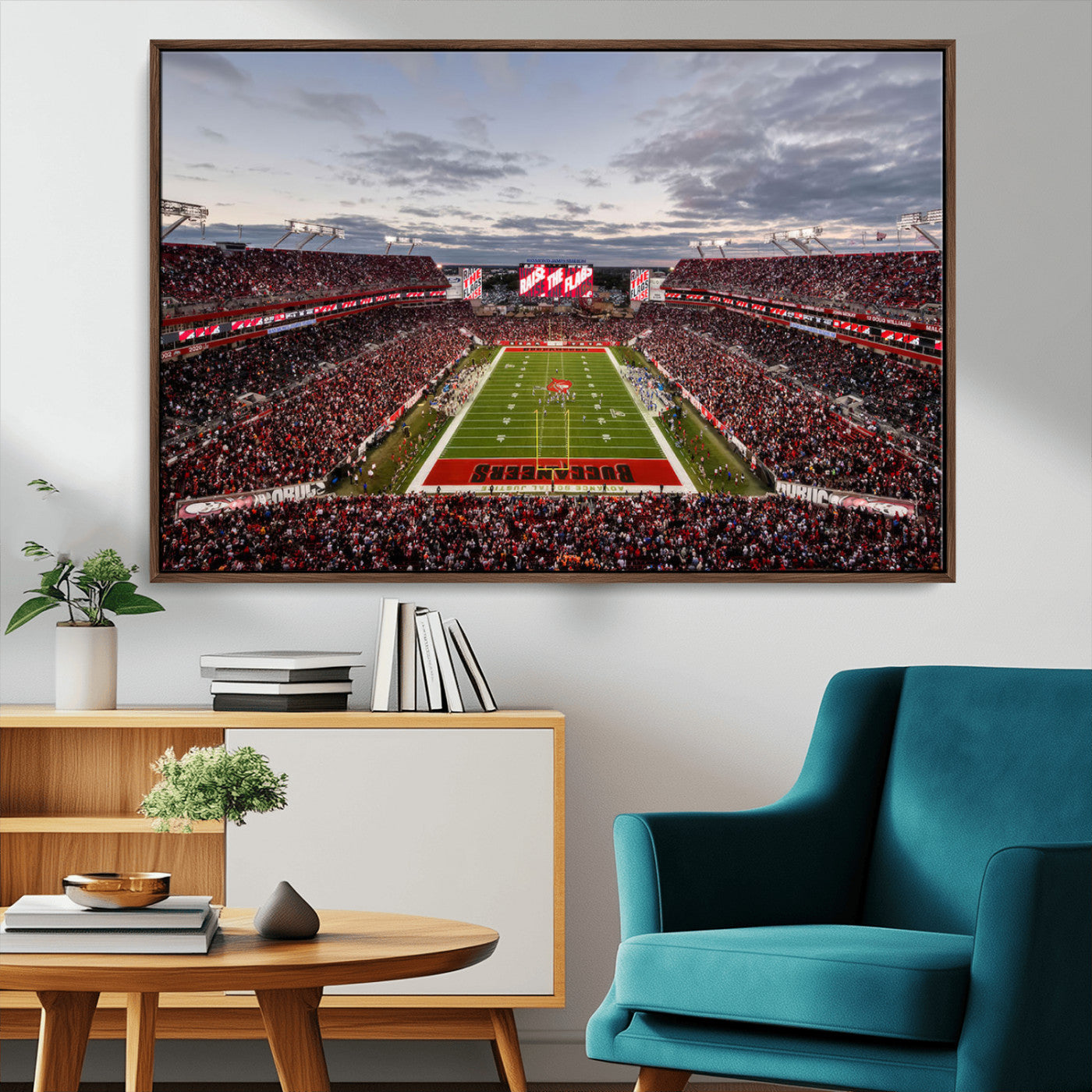 MGV-FC-36X24 - Florida Tampa Raymond James Stadium Wall Art Canvas Print - NFL Football Stadium Print Canvas