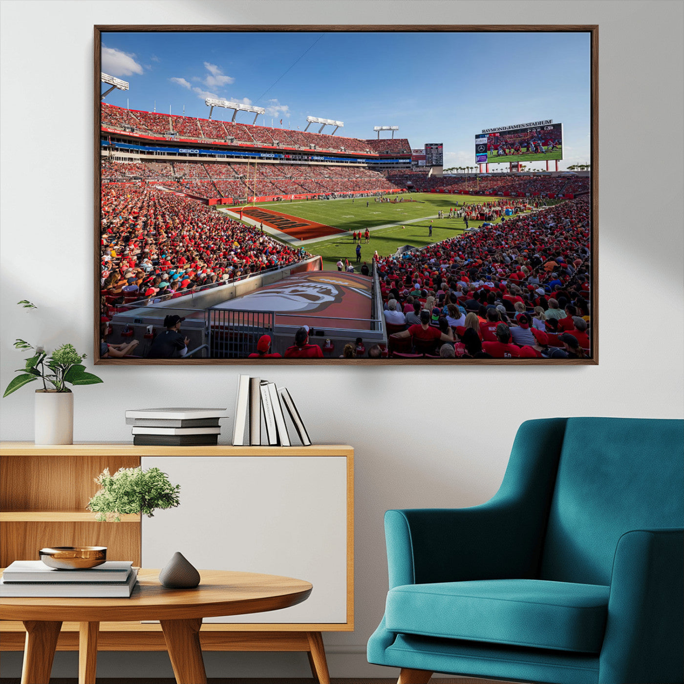 MGV-FC-36X24 - Florida Tampa Raymond James Stadium Wall Art Canvas Print - NFL Football Stadium Print