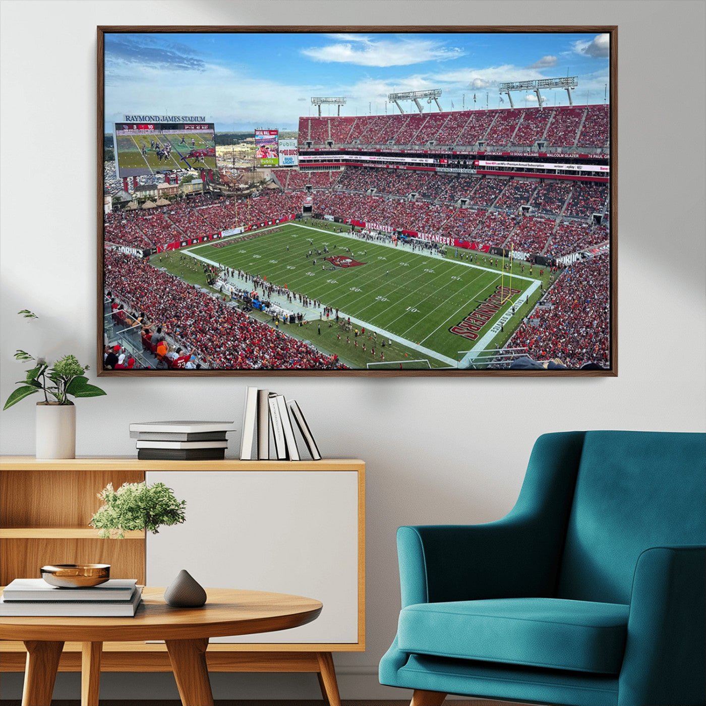 MGV-FC-36X24 - Florida Tampa Raymond James Stadium Wall Art Canvas Print - NFL Football Stadium Print Canvas