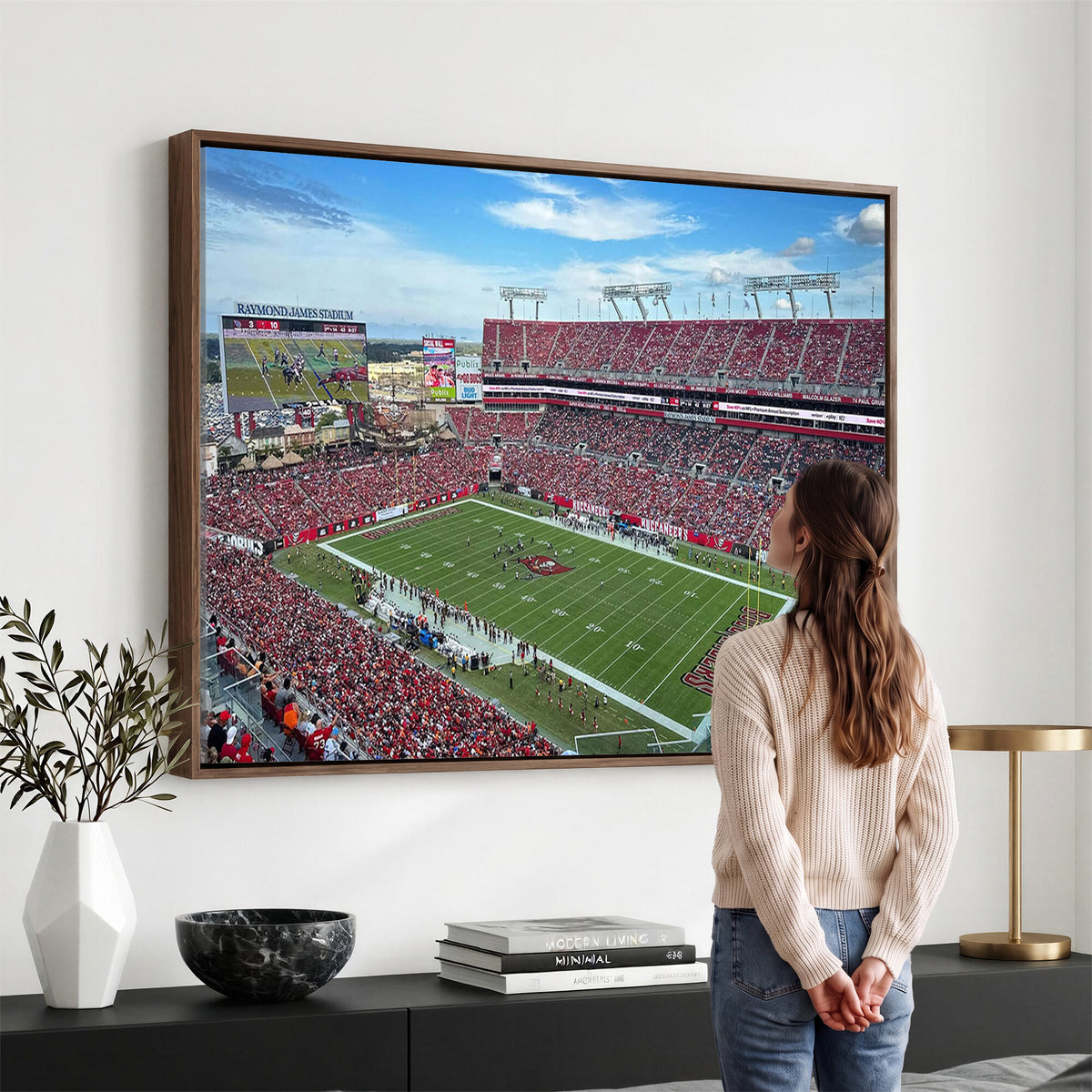 52828-MGV-CV-36X24 - Florida Tampa Raymond James Stadium Wall Art Canvas Print - NFL Football Stadium Print Canvas