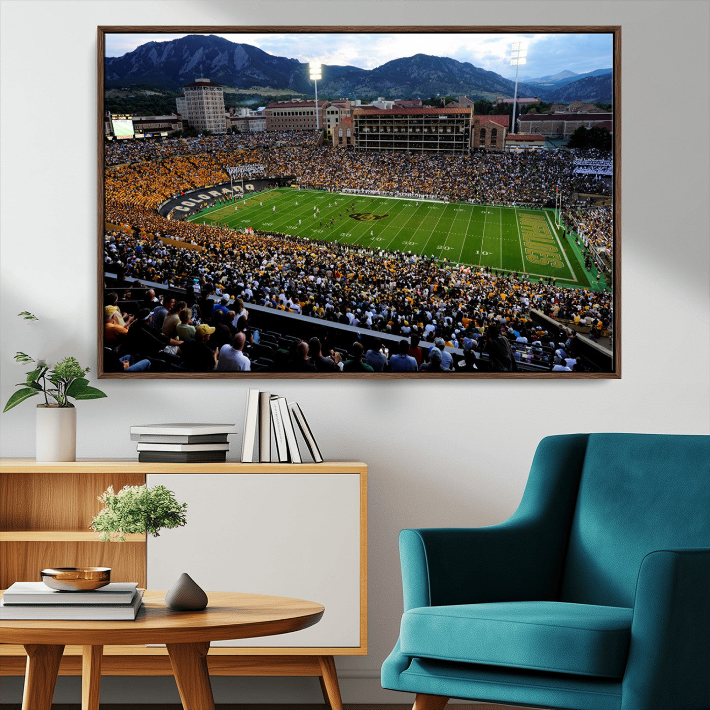 MGV-FC-36X24 - Colorado Buffaloes Canvas Print - Boulder Folsom Field Stadium Wall Art Canvas Print, Football Print