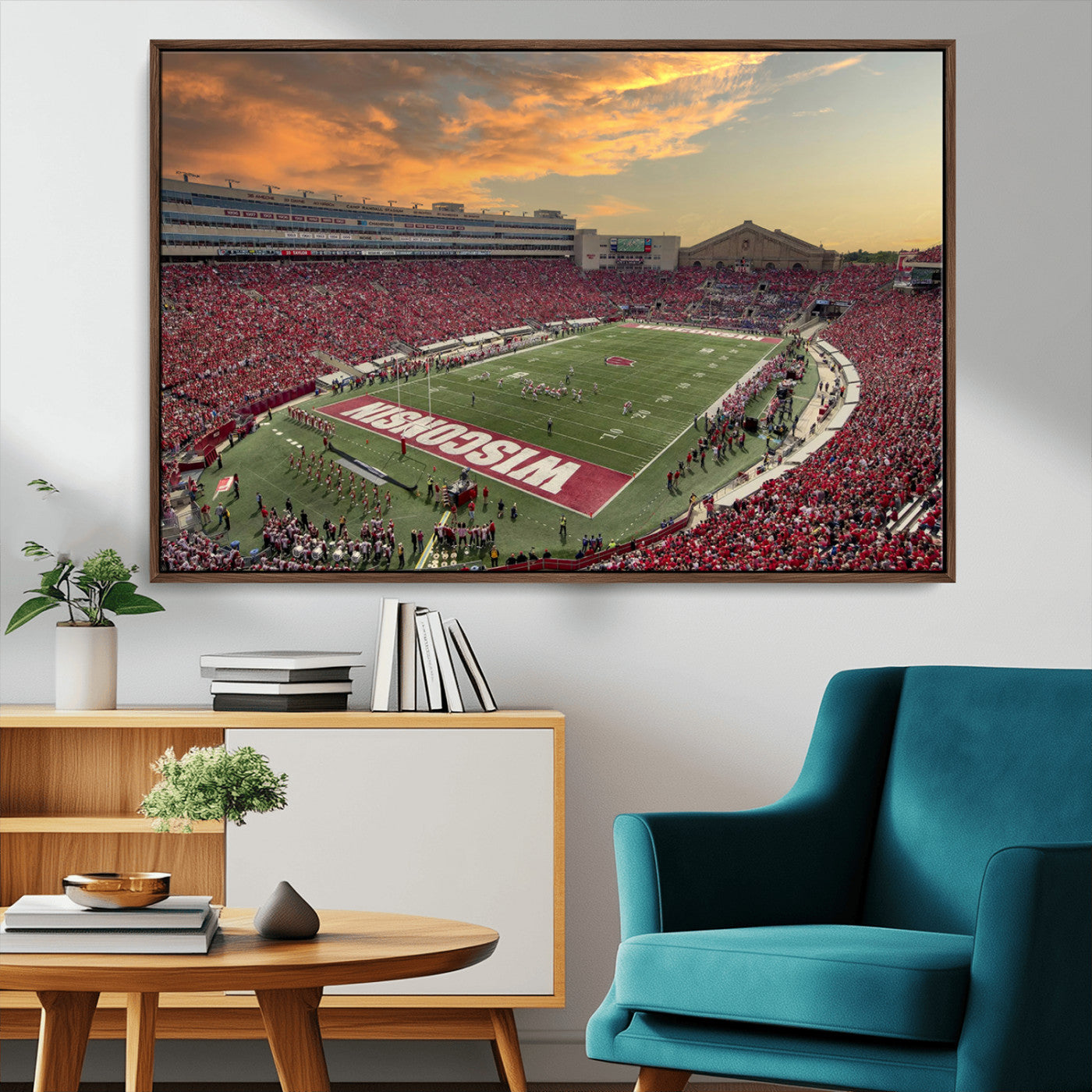 41472-MGV-CV-36X24-Camp Randall Stadium Wisconsin Badgers Large Wall Art Canvas Print | College Football Stadium Wall