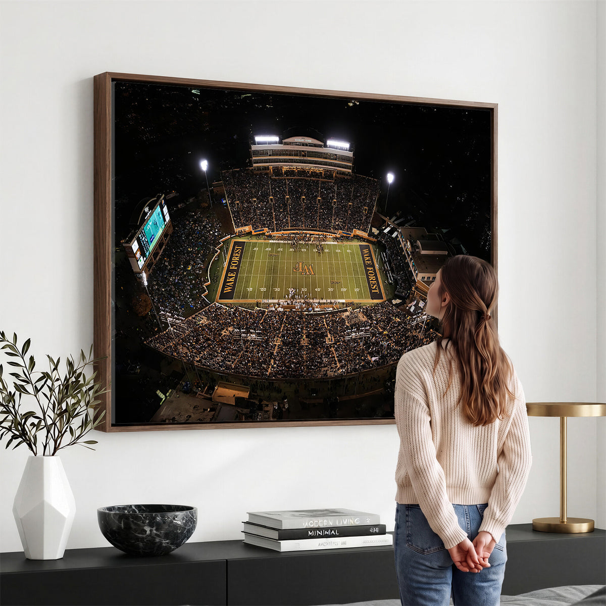 20605-MGV-CV-36X24 - Wake Forest University Demon Deacons Canvas Print, Football Team Wall Art