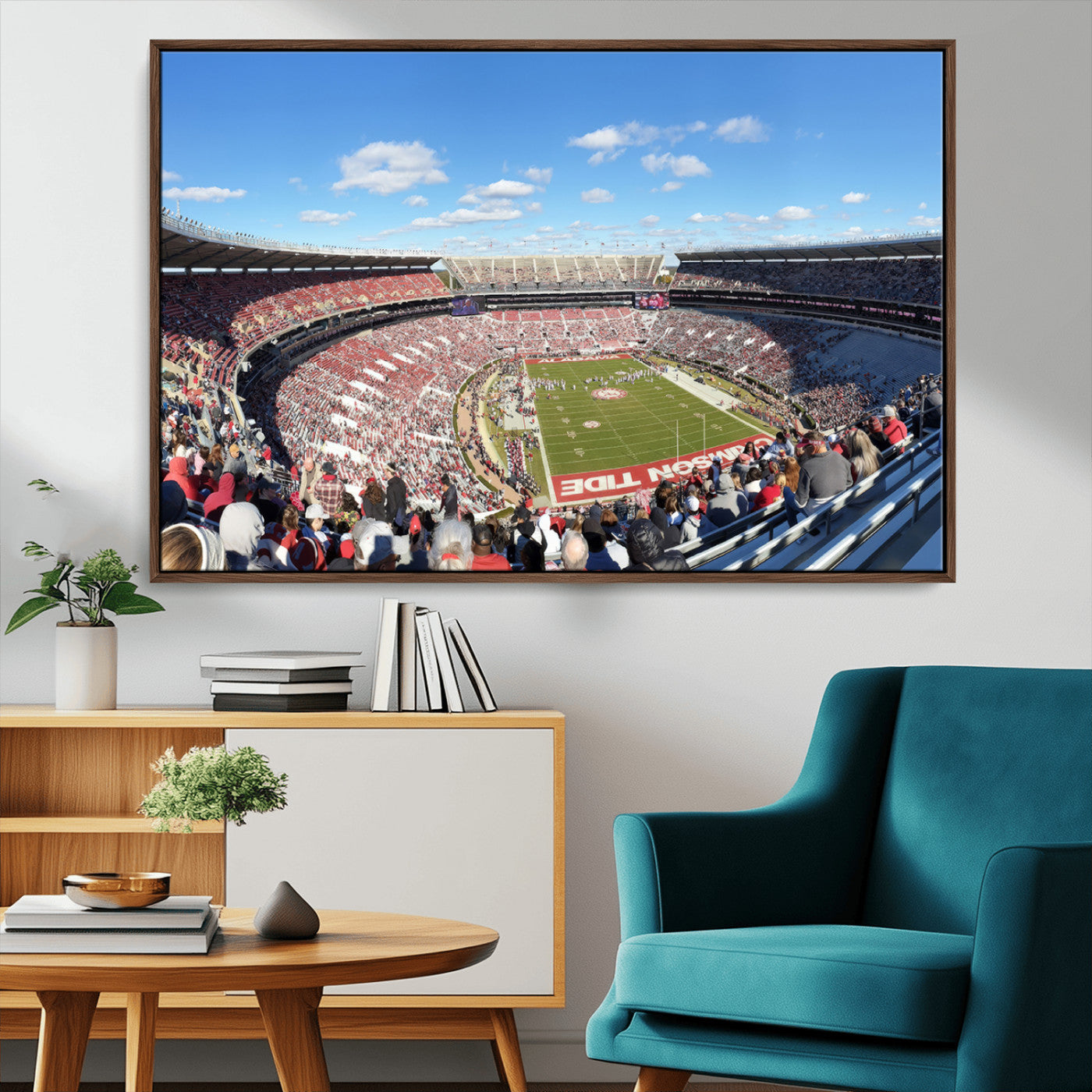 MGV-FC-36X24 - University of Alabama Crimson Tide Print Wall Art - Tuscaloosa Bryant-Denny Stadium Wall Art Canvas