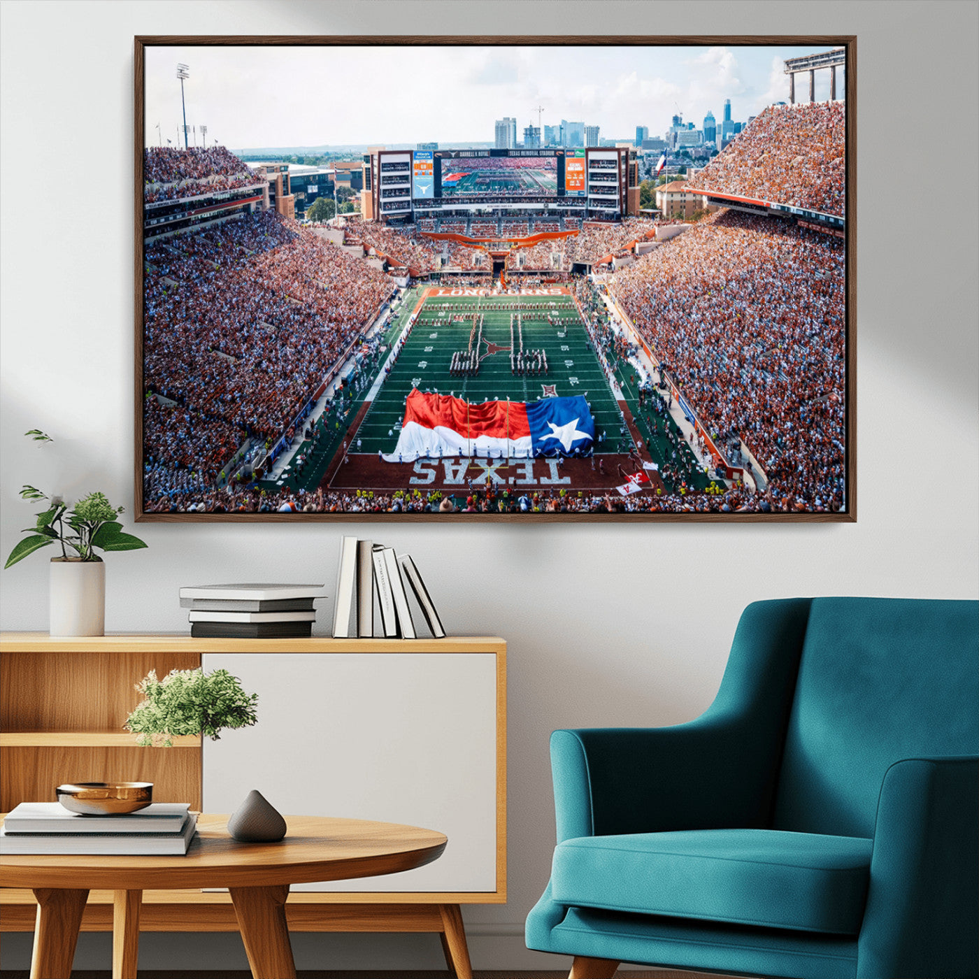 MGV-FC-36X24 - University of Texas Longhorns Football Team Canvas Print - Austin Darrell K Royal-Texas Memorial