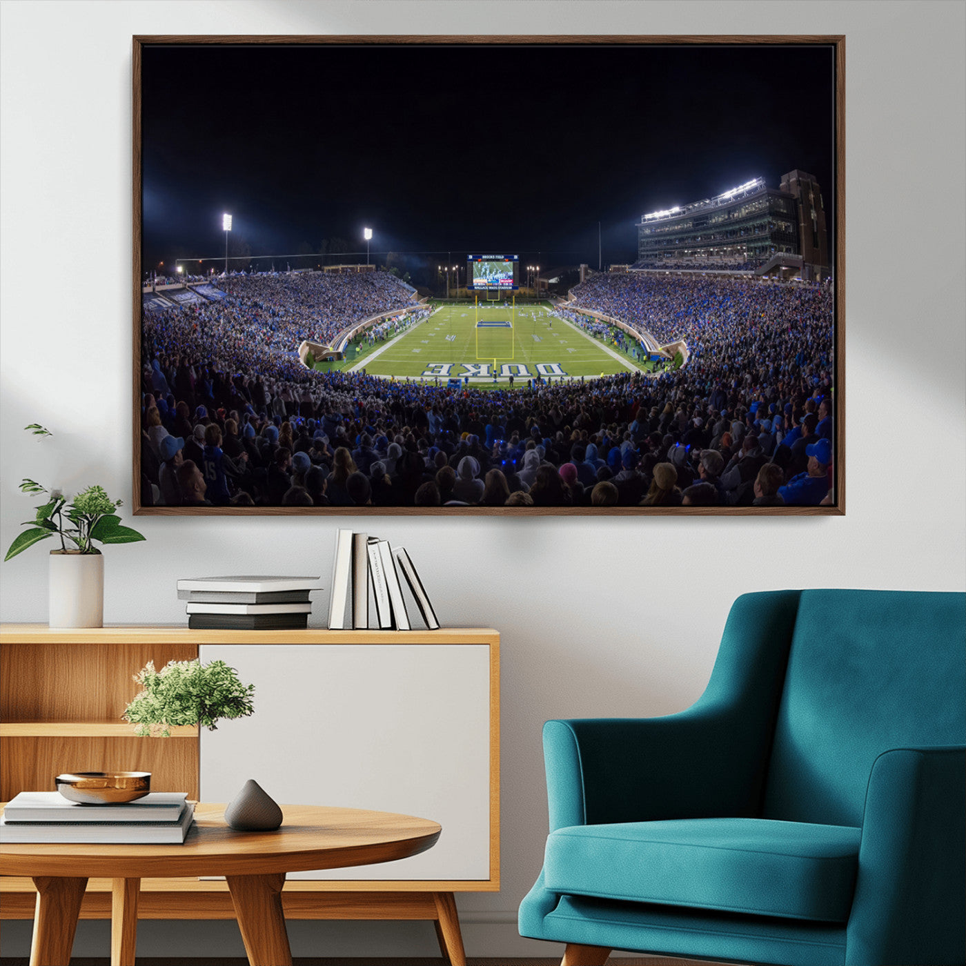 MGV-FC-36X24 - Duke University Blue Devils Football Team Print - Durham Wallace Wade Stadium Wall Art Canvas Print