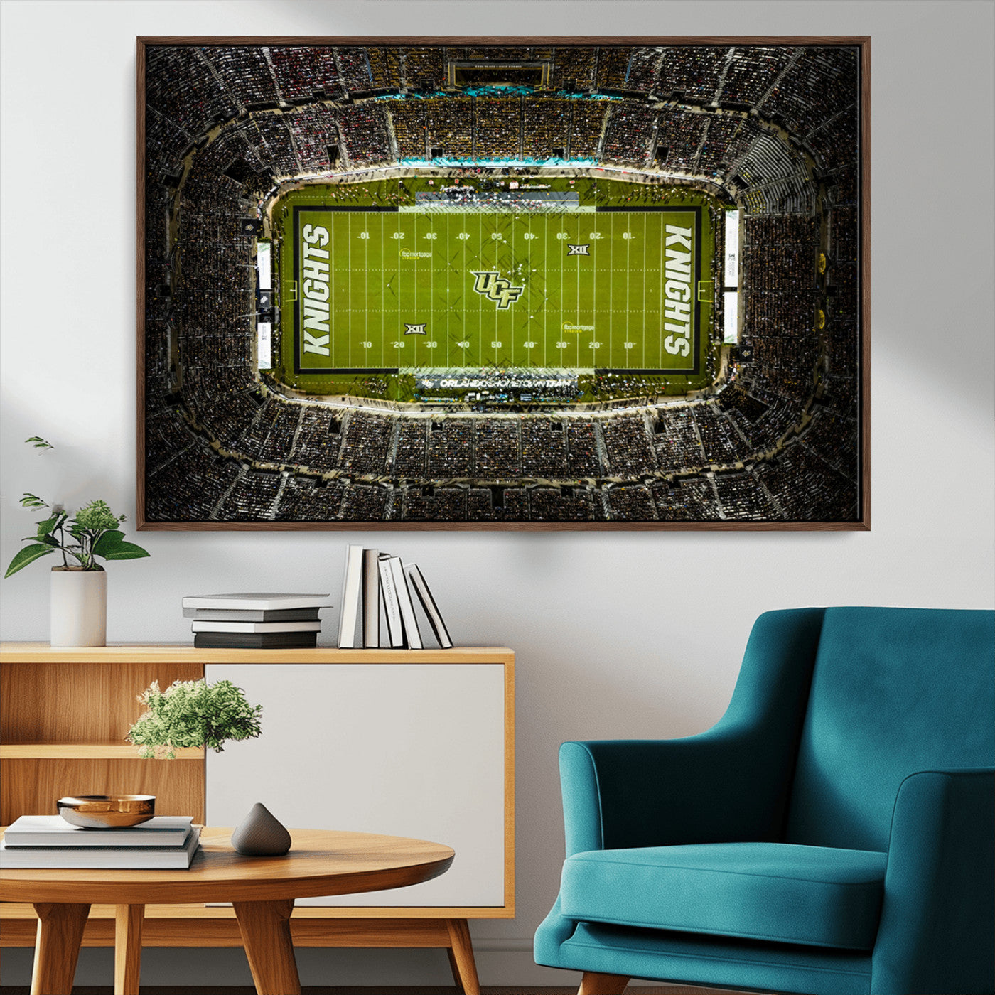 MGV-FC-36X24 - UCF Knights Football Team Print - Orlando FBC Mortgage Stadium Wall Art, UCF Knights Canvas Print