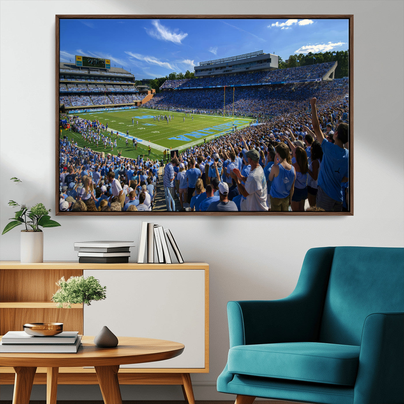 MGV-FC-36X24 - University of North Carolina Tar Heels Team Canvas Print - Chapel Hill Kenan Memorial Stadium Wall