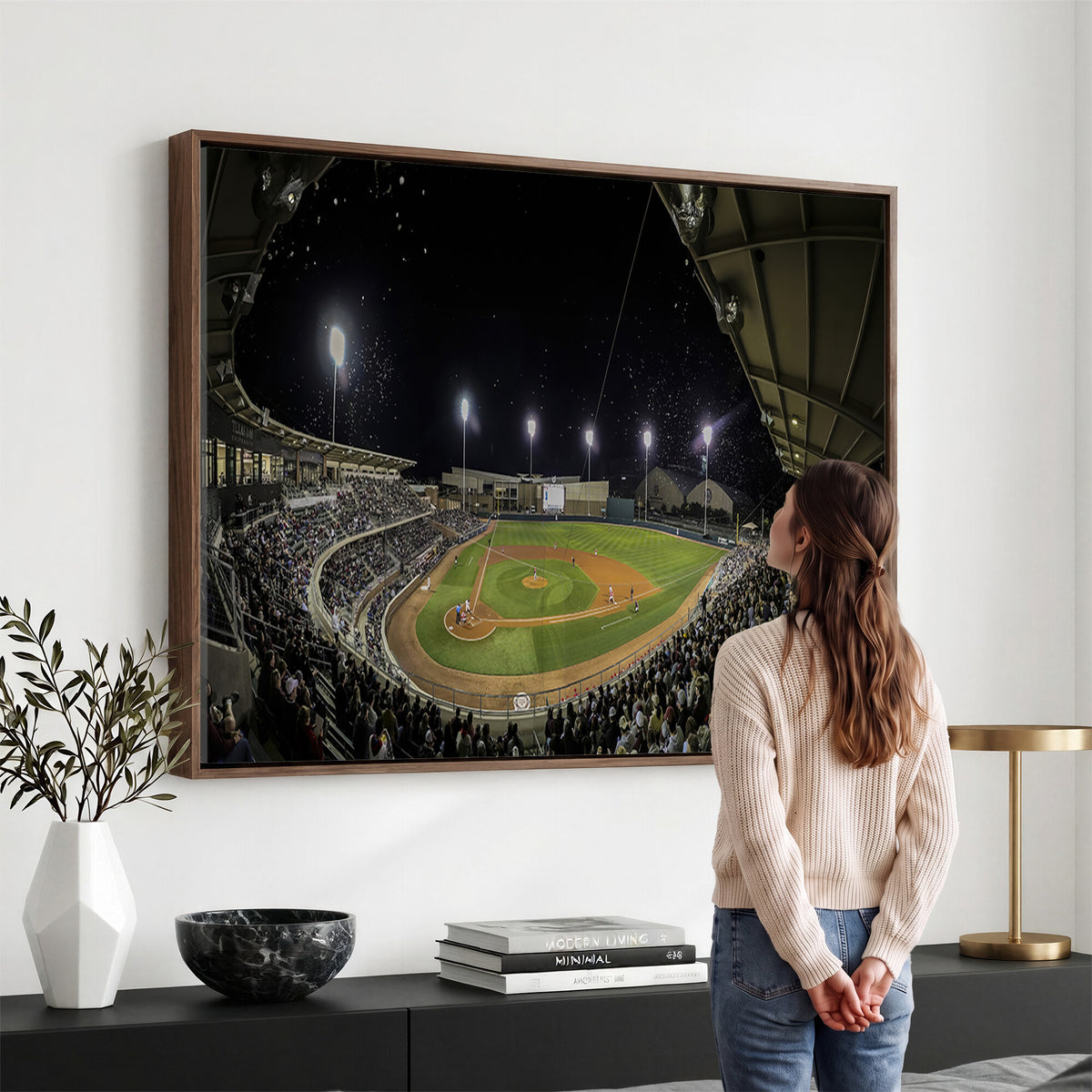10262-MGV-CV-36X24 - Olsen Field at Blue Bell Park - Texas A&M Aggies Baseball Stadium Wall Art Canvas Print