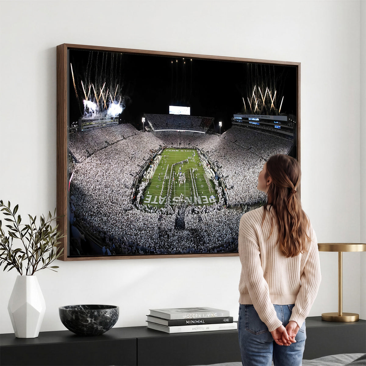 84537-MGV-CV-36X24 - Penn State Beaver Stadium Canvas Wall Art - Nittany Lions Football Print