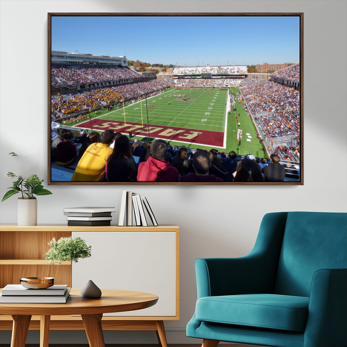 MGV-FC-36X24 - Boston College Eagles Football Team Print - Boston Alumni Stadium Wall Art Canvas Print