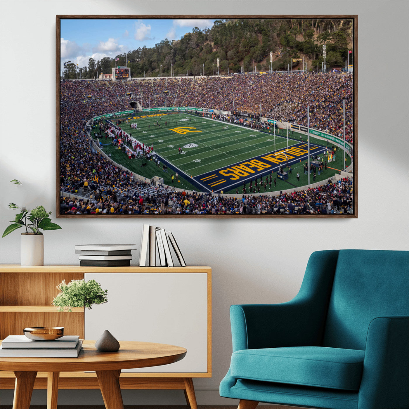MGV-FC-36X24 - University of California Golden Bears Football Team Print - Berkeley California Memorial Stadium Art