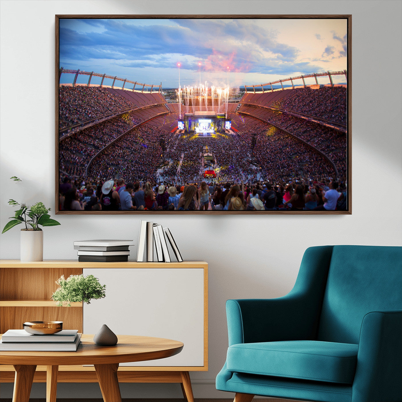 MGV-FC-36X24 - Denver Broncos Football Team Print Canvas- Empower Field at Mile High Stadium Wall Art Canvas Print
