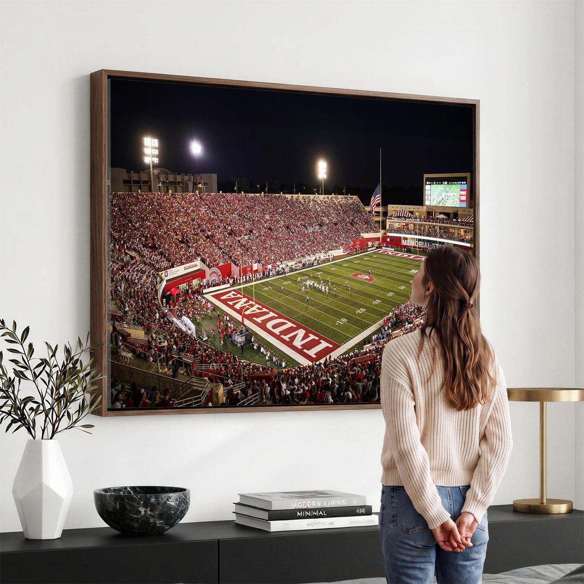 82748-MGV-CV-36X24 - Indiana University Hoosiers Football Team Print Canvas