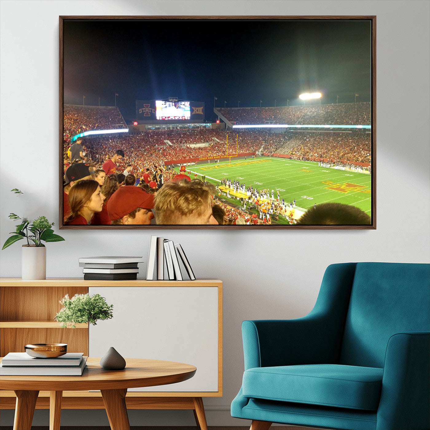 MGV-FC-36X24 - Iowa State University Cyclones Art Print, Football Team Print - Jack Trice Stadium Ames Wall Art