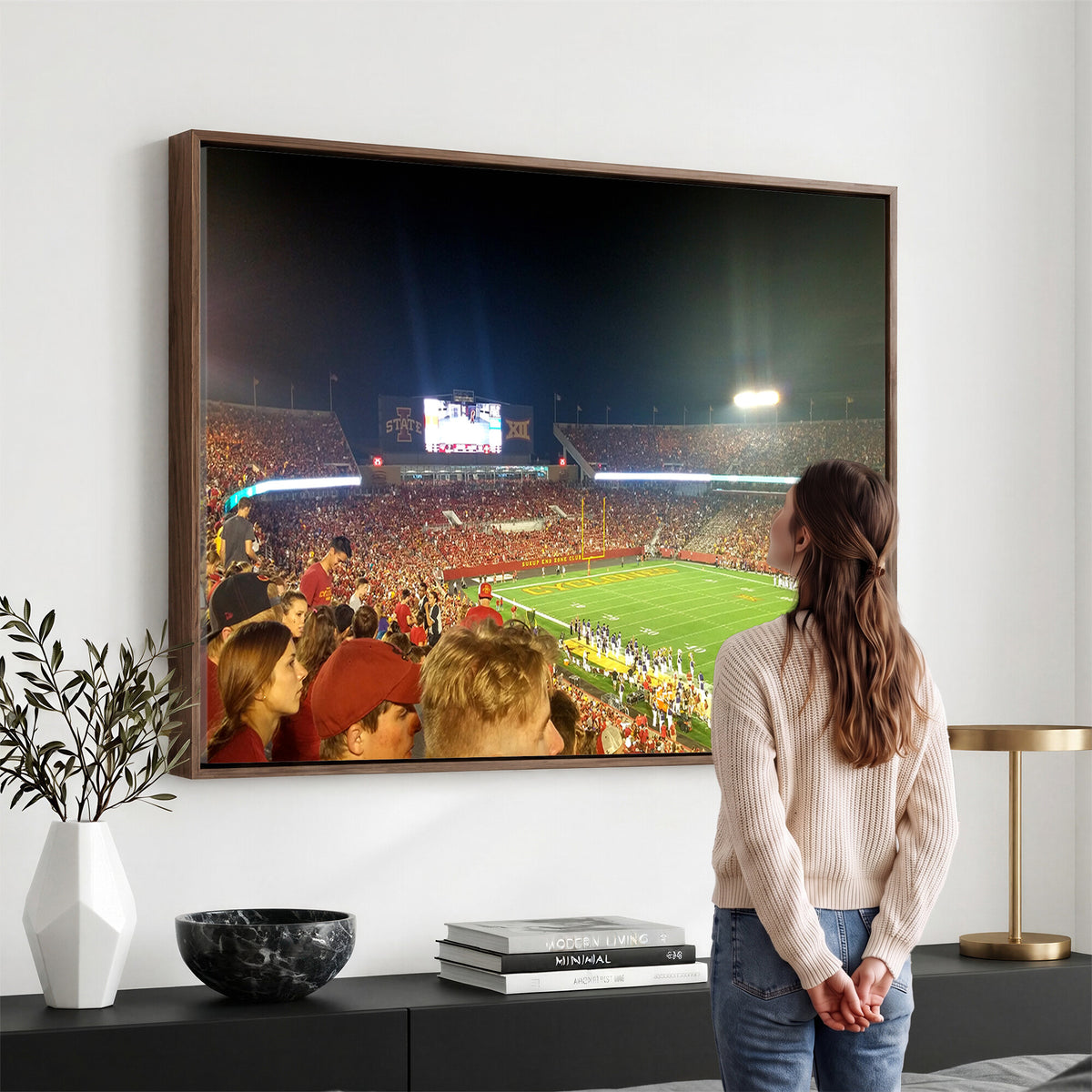 94319-MGV-CV-36X24 - Iowa State University Cyclones Art Print, Jack Trice Stadium Ames