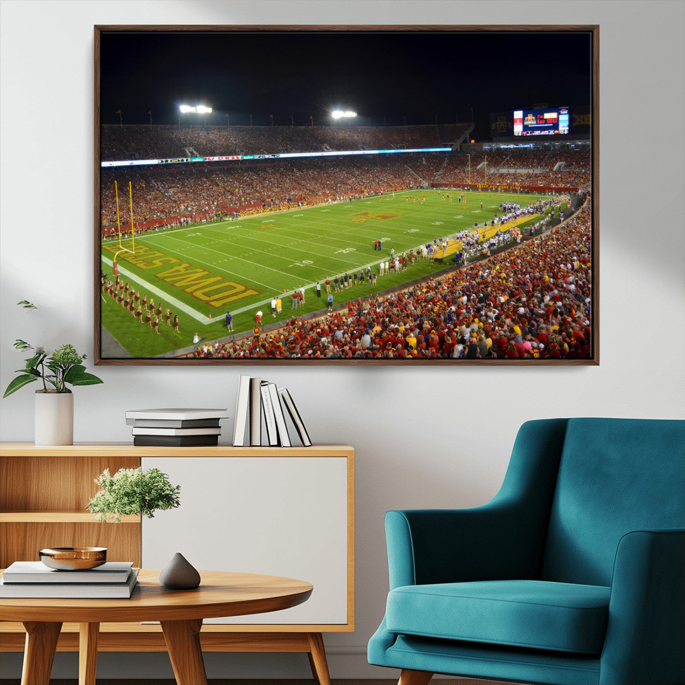 MGV-FC-36X24 - Iowa State University Cyclones Football Team Print - Ames Jack Trice Stadium Canvas Print
