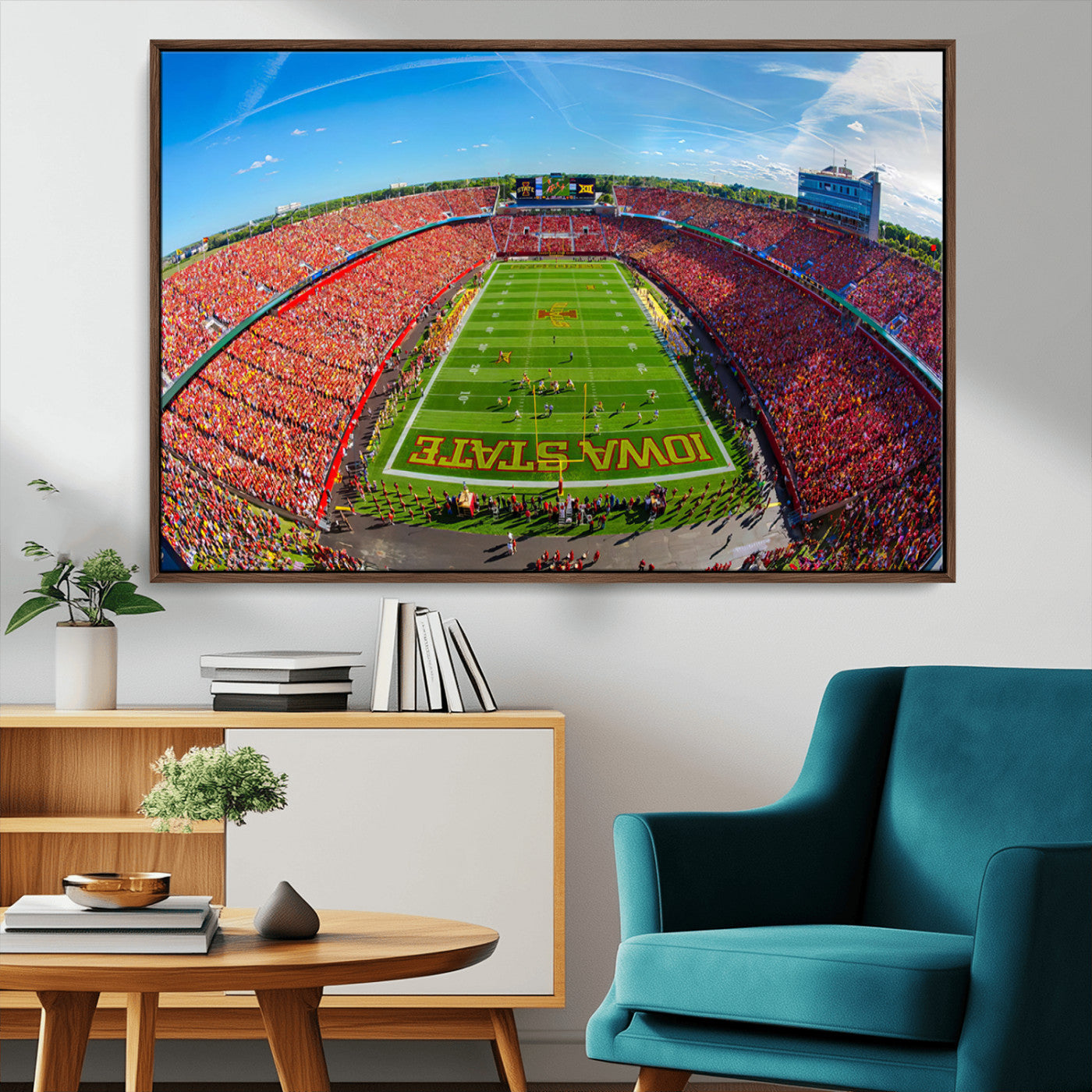 MGV-FC-36X24 - Iowa State University Cyclones Football Team Print - Ames Jack Trice Stadium Art Canvas Print