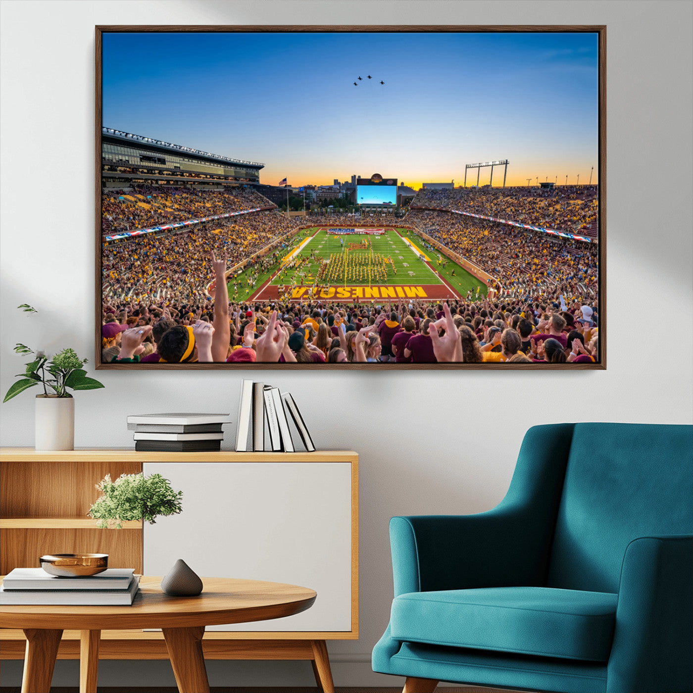 MGV-FC-36X24 - University of Minnesota Golden Gophers Art Print, Football Team Print - Minneapolis Huntington Bank