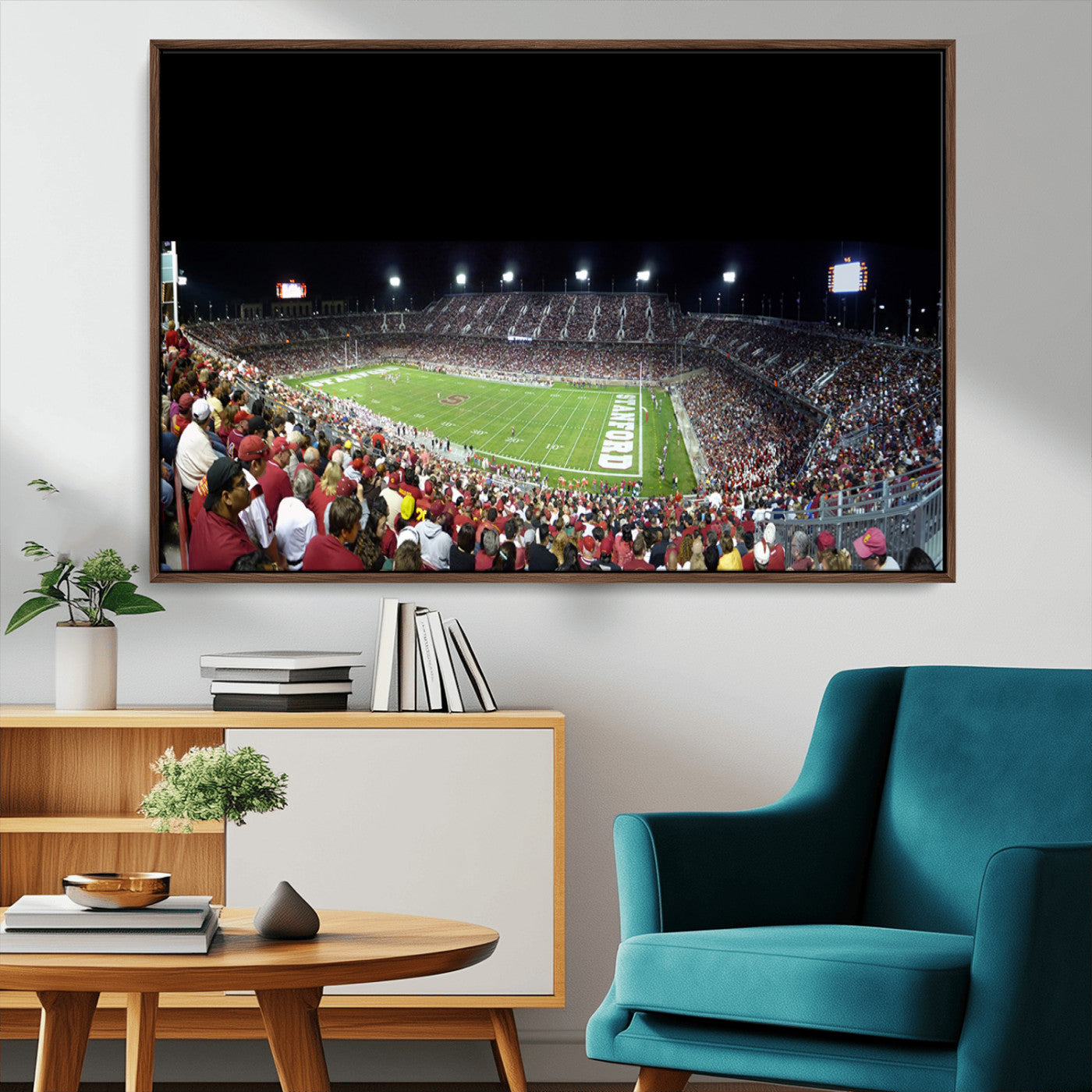 MGV-FC-36X24 - Stanford University Cardinal Football Team Print - Stanford Stadium Wall Art Canvas Print