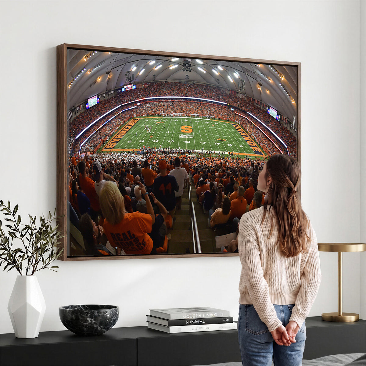43291-MGV-CV-36X24 - Syracuse University Orange Football Canvas Print, Football Team Print - Syracuse JMA Wireless Dome