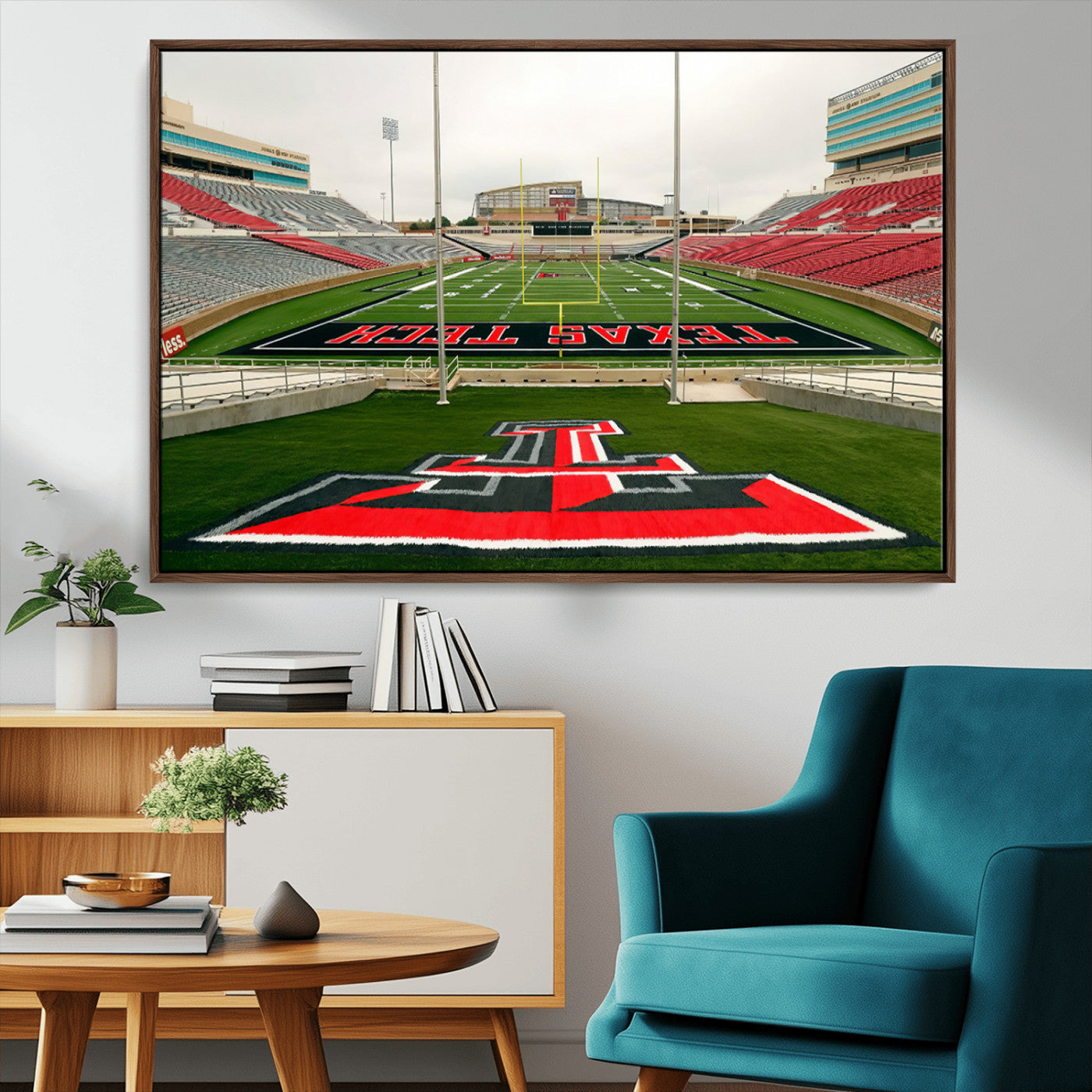 MGV-FC-36X24 - Texas Tech Red Raiders Football Team Print - Lubbock Jones AT&T Stadium Wall Art Canvas Print