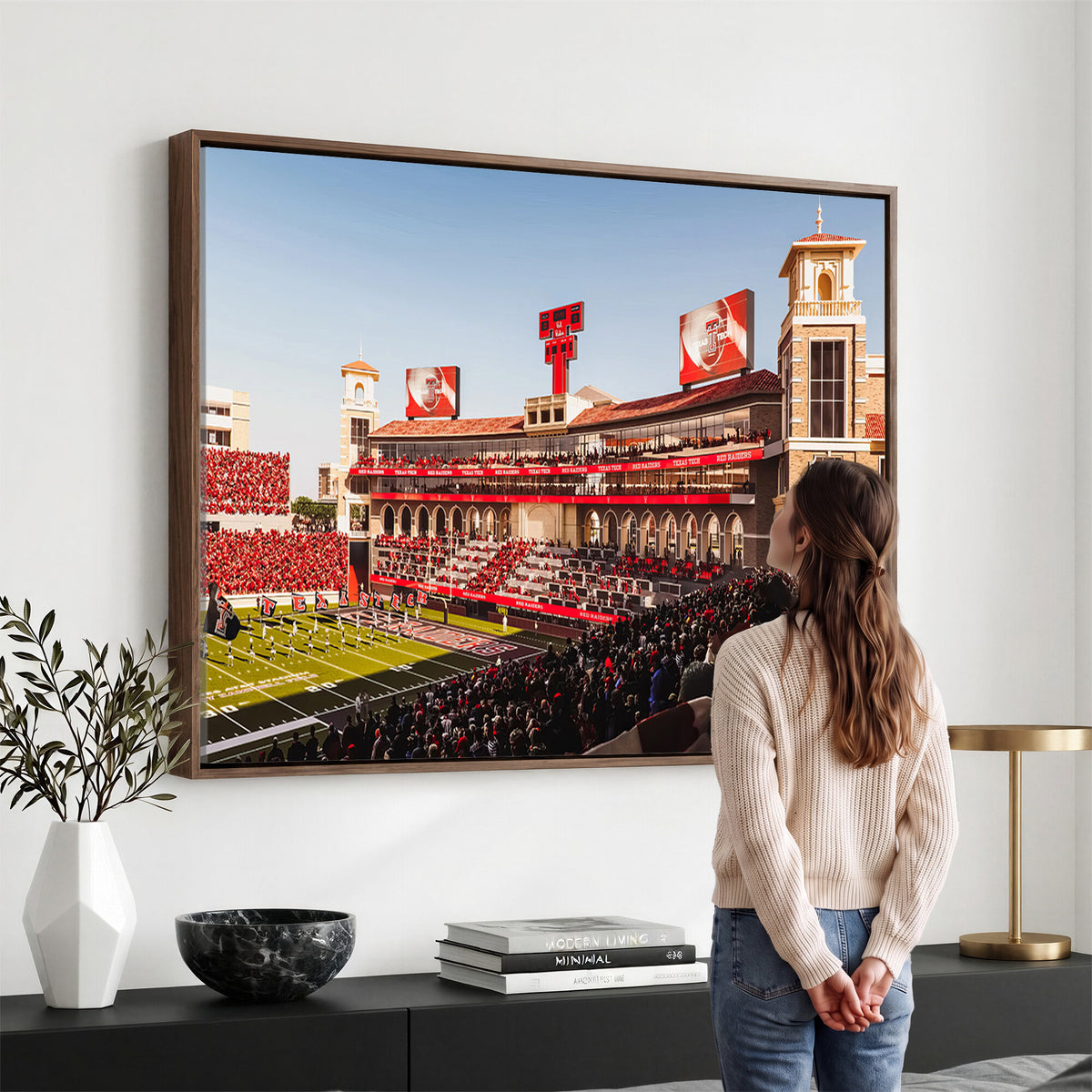 89744-MGV-CV-36X24 - Jones AT&T Stadium Texas Tech Red Raiders Wall Art