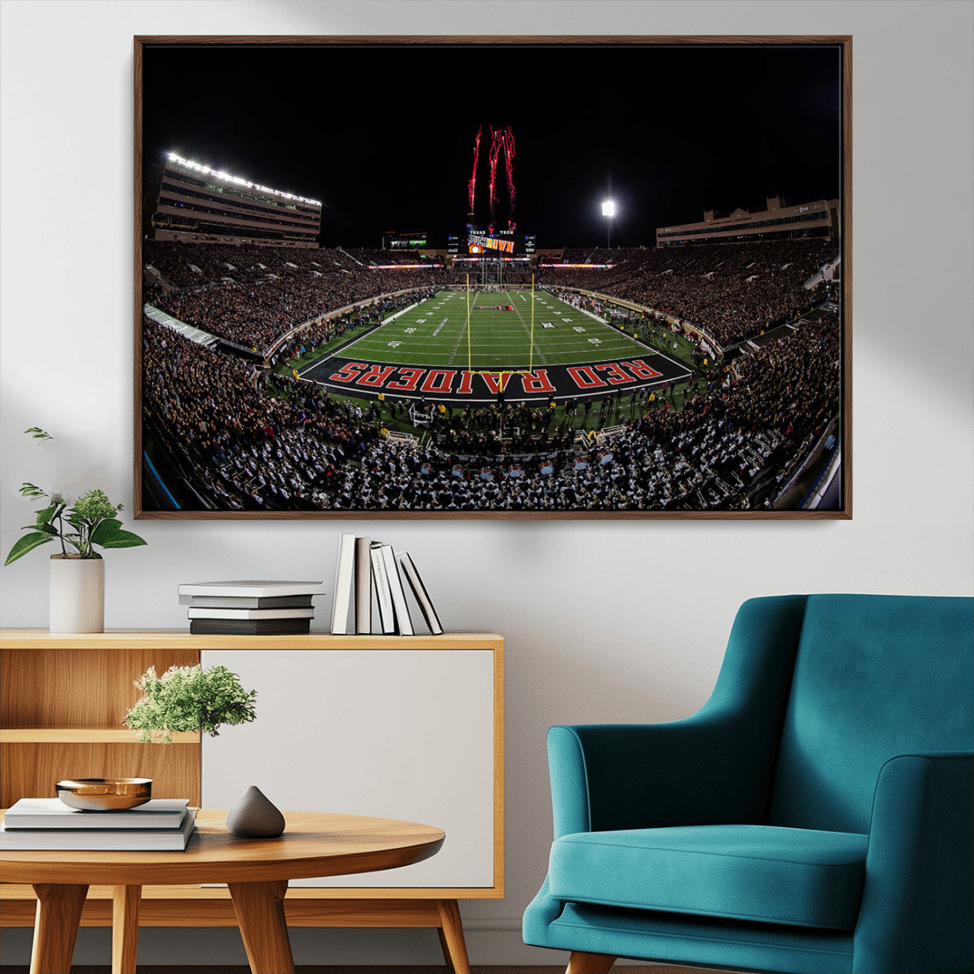 MGV-FC-36X24 - Framed Texas Tech Red Raiders Stadium Canvas, Texas Tech Red Raiders Football Team Print - Lubbock