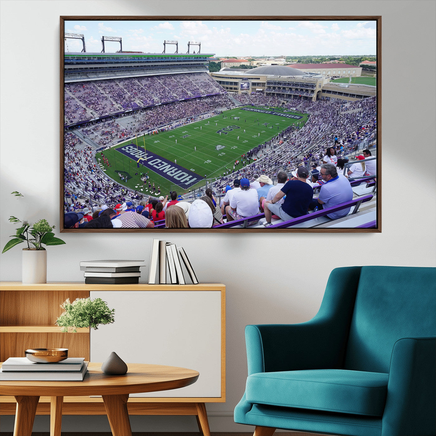 MGV-FC-36X24 - The Texas Christian University TCU Horned Frogs Football Team Print - Fort Worth Amon G. Carter