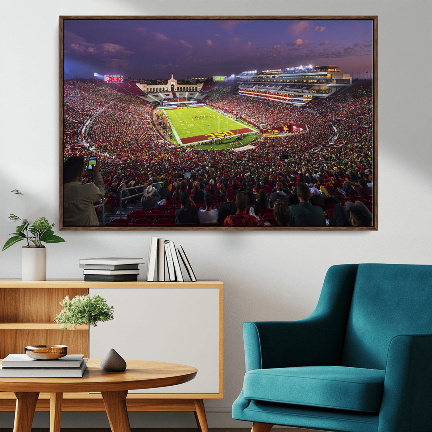 MGV-FC-36X24 - The University of Southern California USC Trojans Football Team Print - Los Angeles Memorial