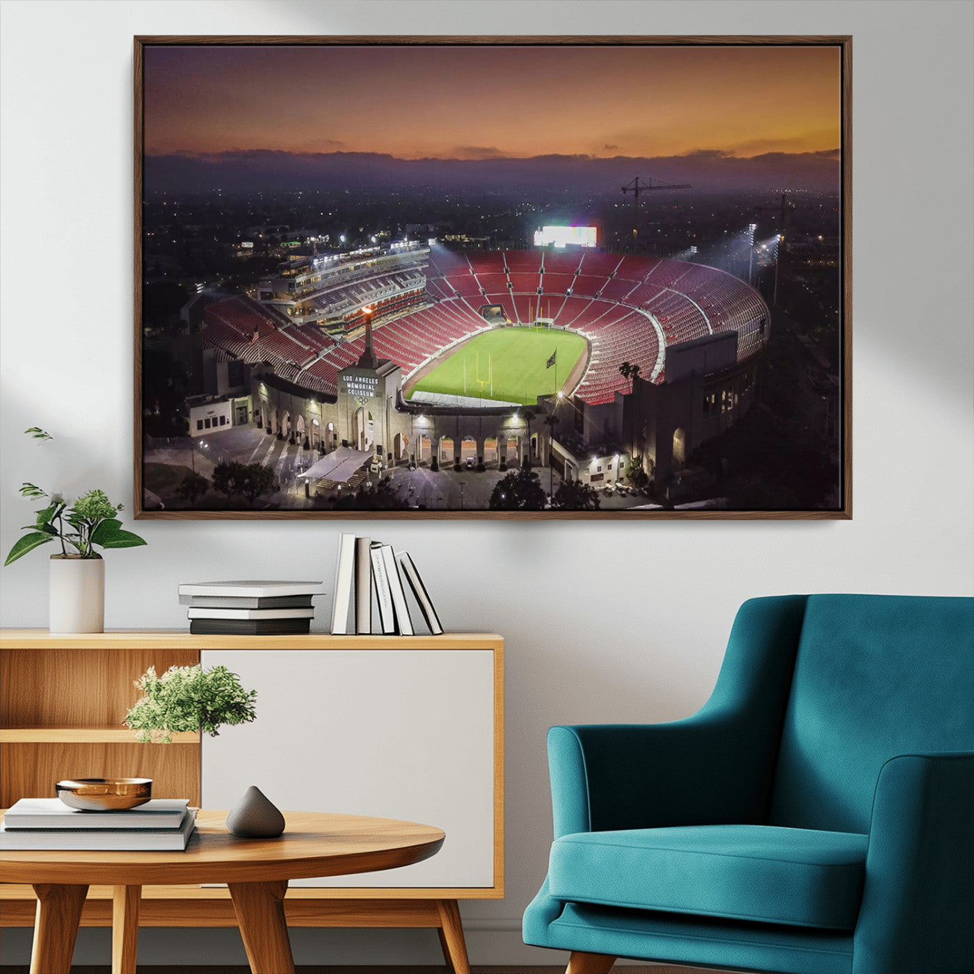 MGV-FC-36X24 - The University of Southern California USC Trojans Football Team Print - Los Angeles Memorial