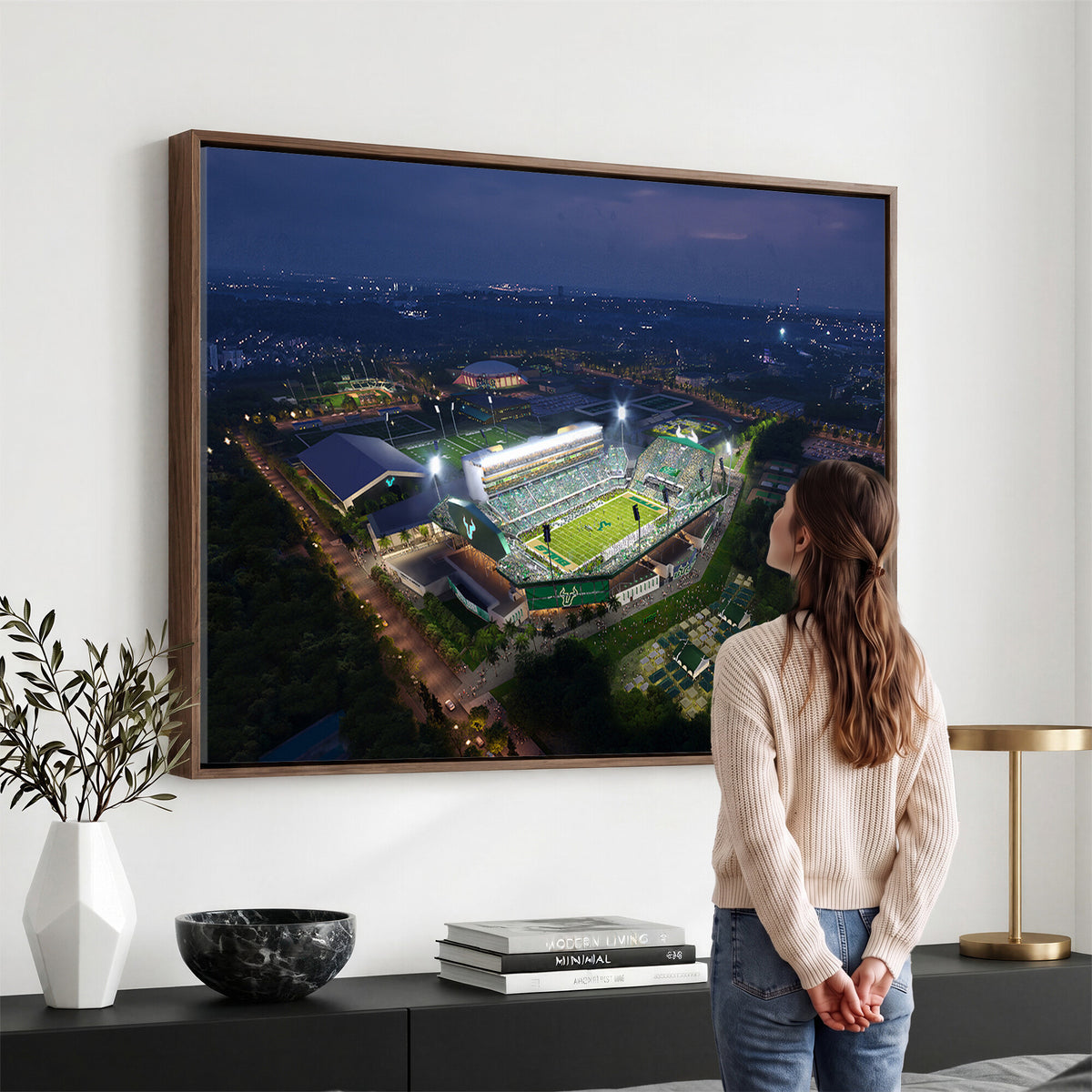 27554-MGV-CV-36X24 - The University of South Florida Bulls Football Team Print