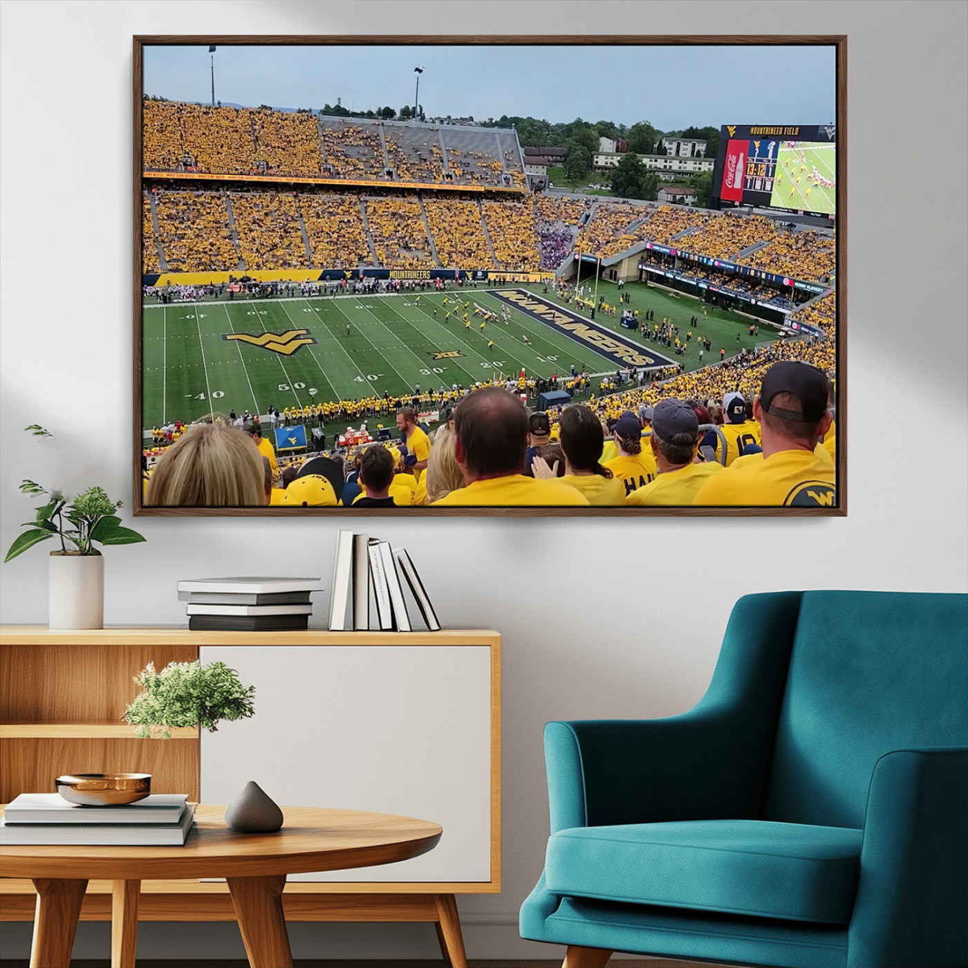MGV-FC-36X24 - Puskar Stadium Canvas Print Wall Art - Morgantown Print - West Virginia University Mountaineers