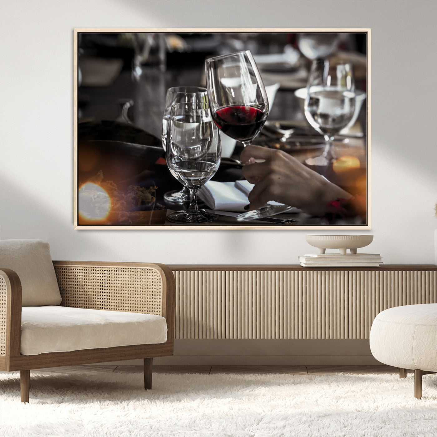 MGV-FC-36X24 - Red Wine and Glass Canvas Print