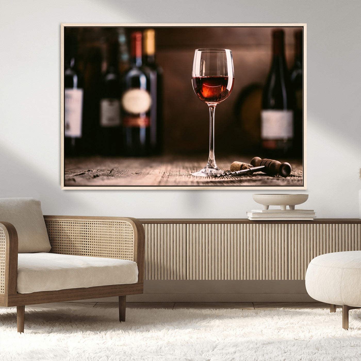 MGV-FC-36X24 - Red Wine and Bottle Canvas Print