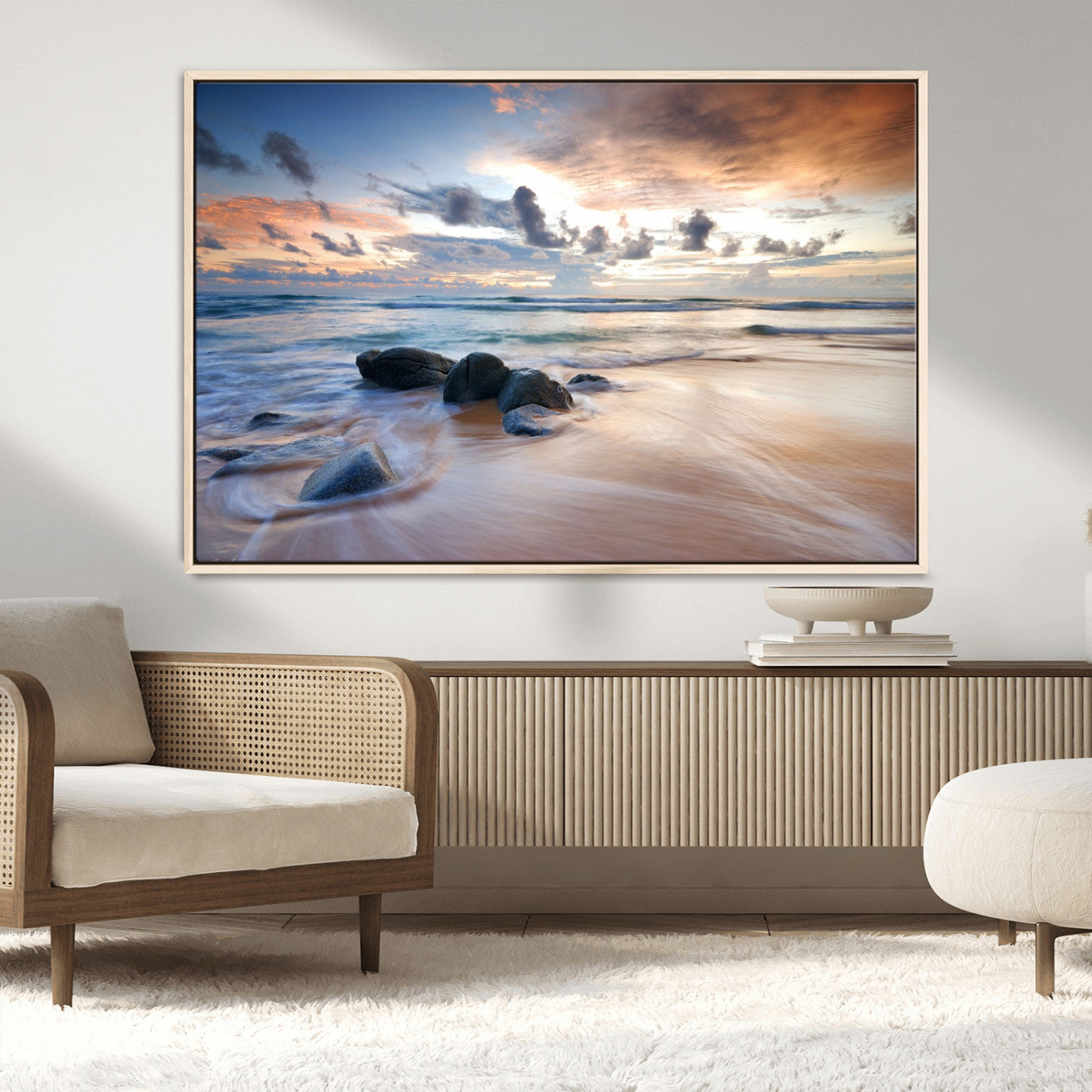 MGV-FC-36X24 - Serene Weather On The Beach Wall Art Canvas Print