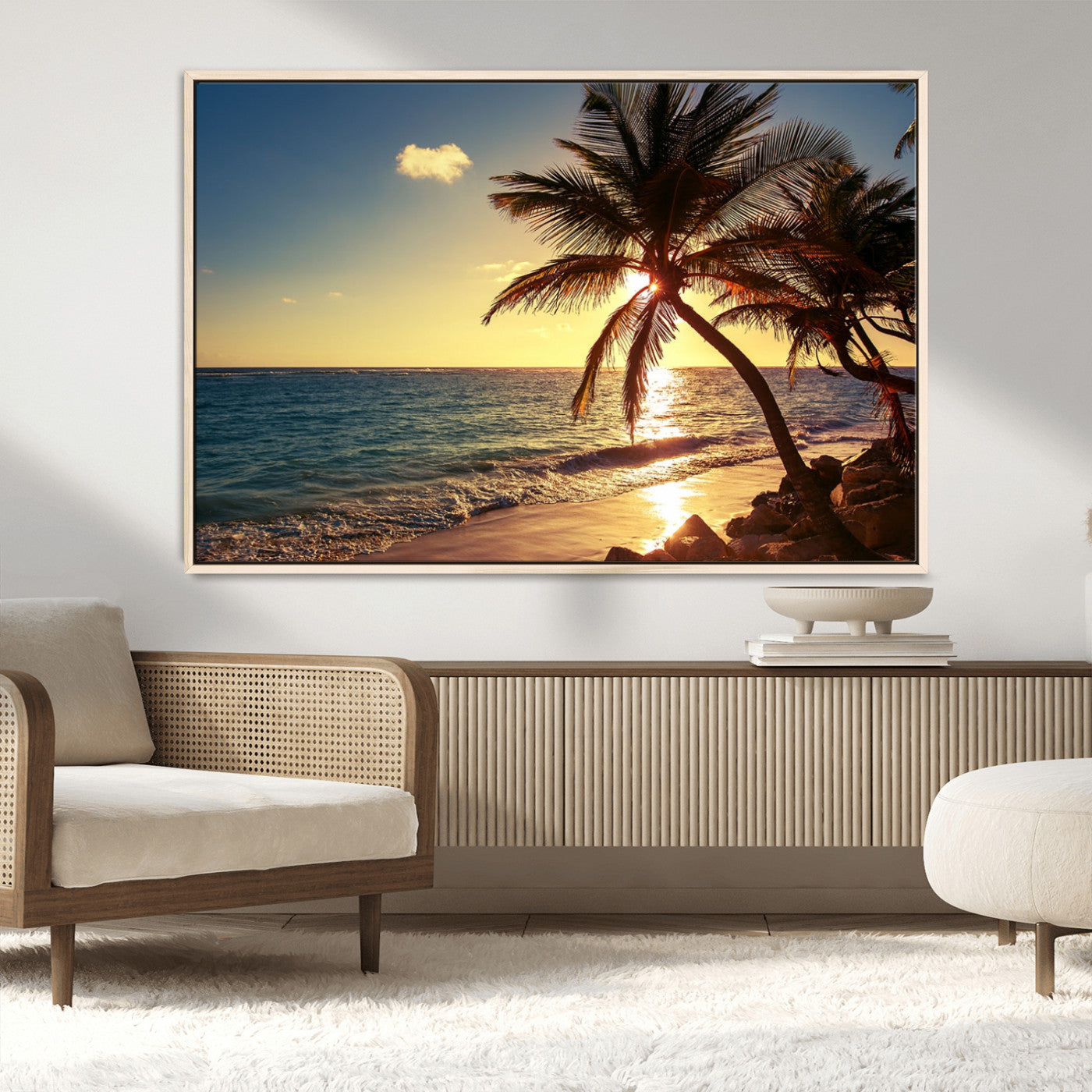 MGV-FC-36X24 - Sunset Palm Trees Wall Art Canvas Print