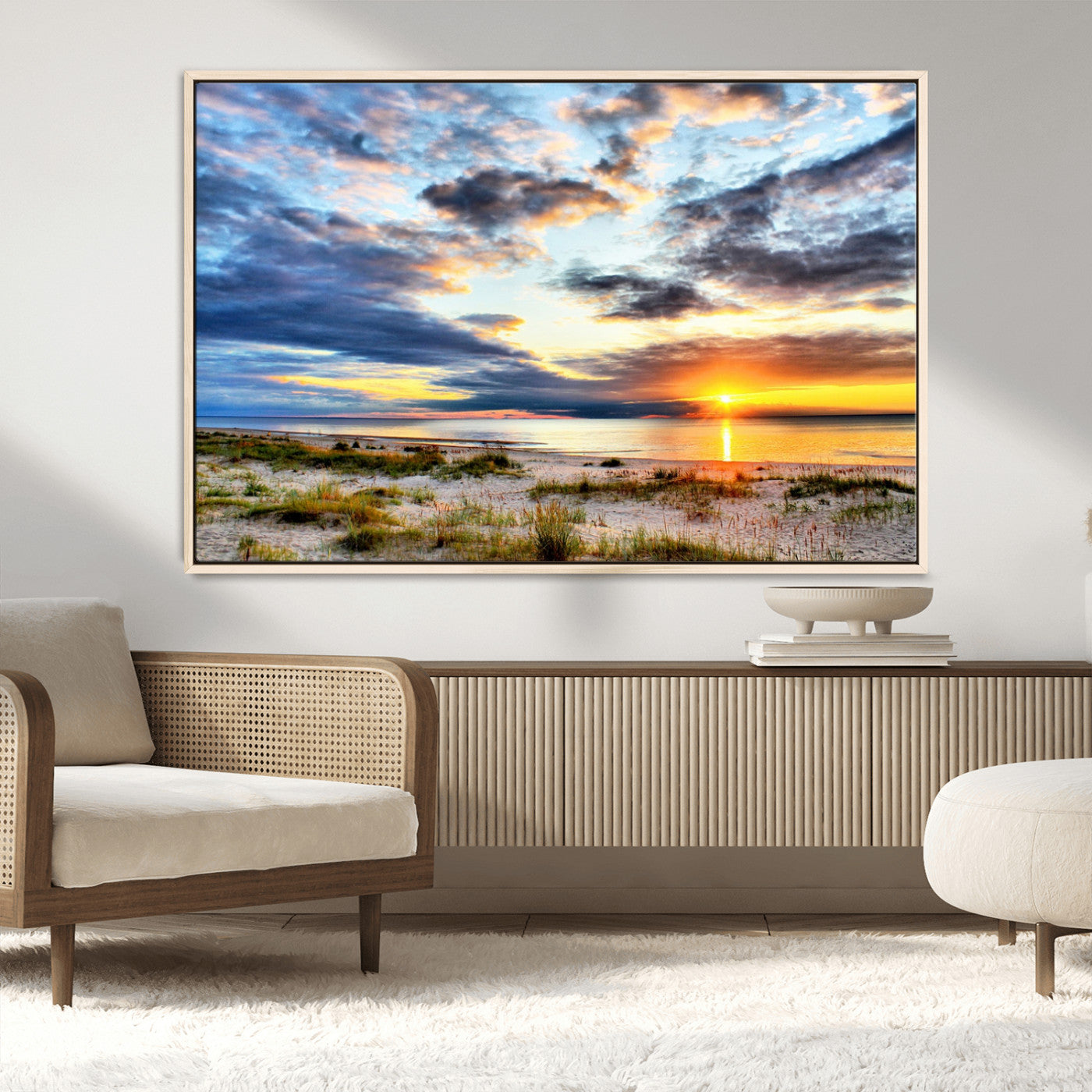 MGV-FC-36X24 - Sunset On The Ocean Wall Art Canvas Print