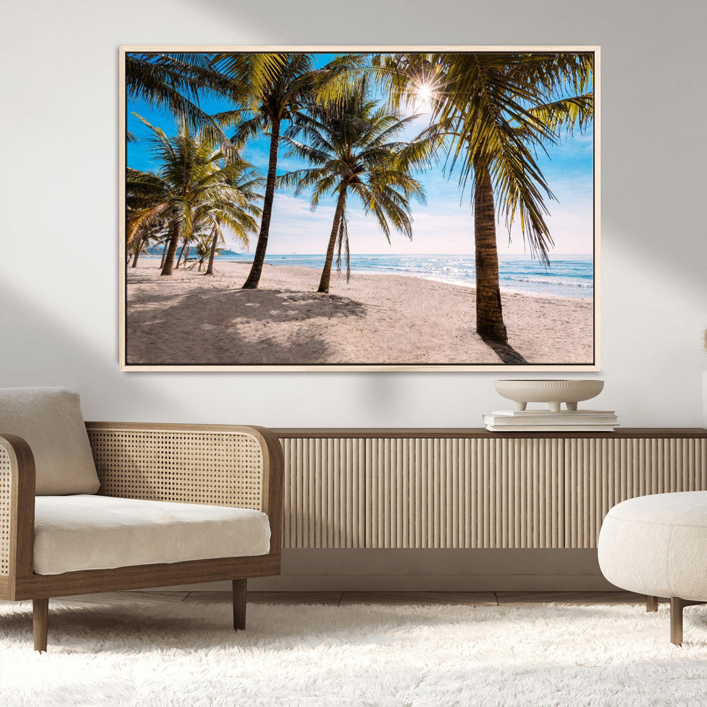 MGV-FC-36X24 - Palm Beach Tropical Island Wall Art Canvas Print