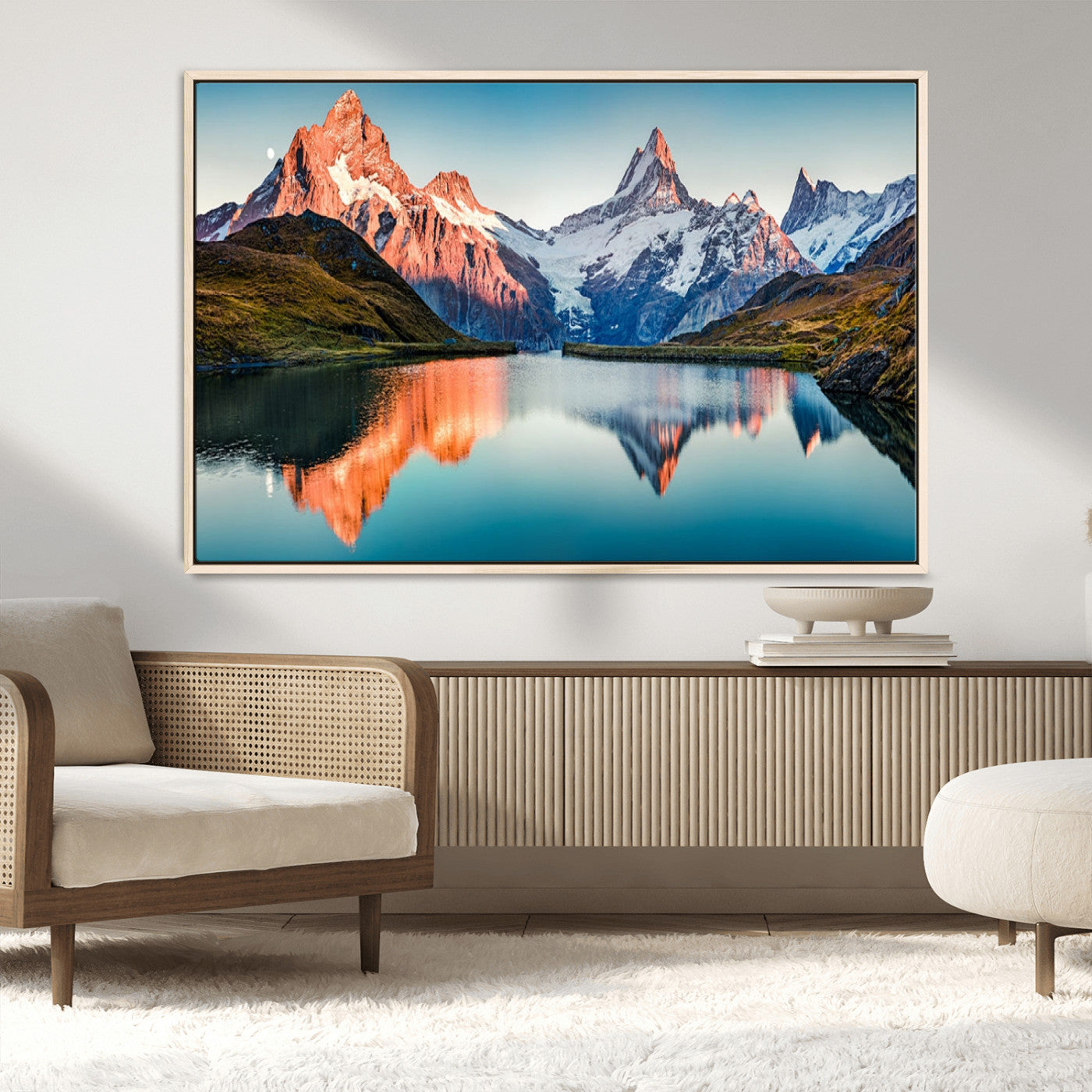 MGV-FC-36X24 - Landscape Mountain and Lake View Wall Art Canvas Print