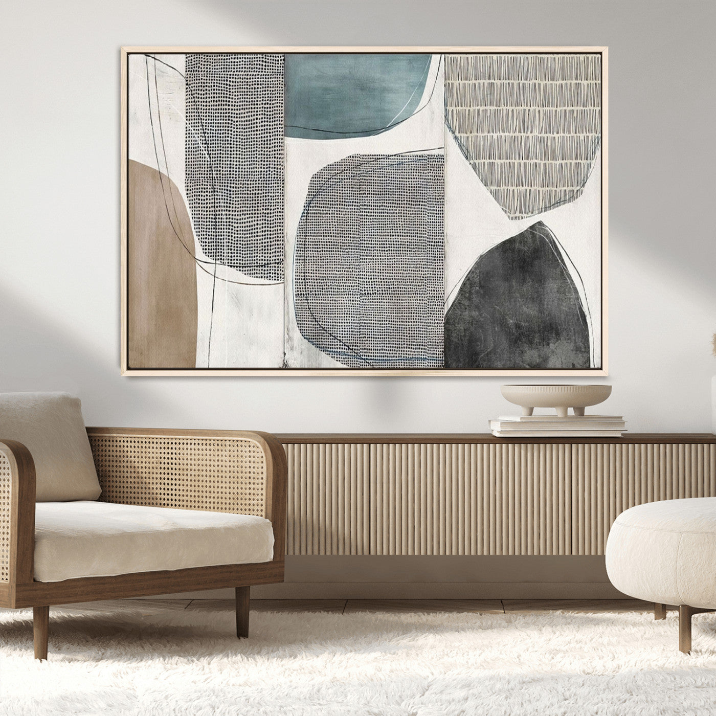 MGV-FC-36X24 - Canvas Print Wall Art Abstract Art Boho, Framed Boho Decor Canvas Print