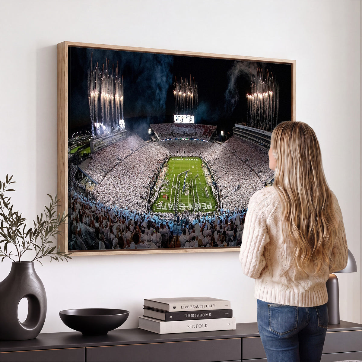 11391-MGV-CV-36X24 - Penn State Football Wall Art Canvas Print