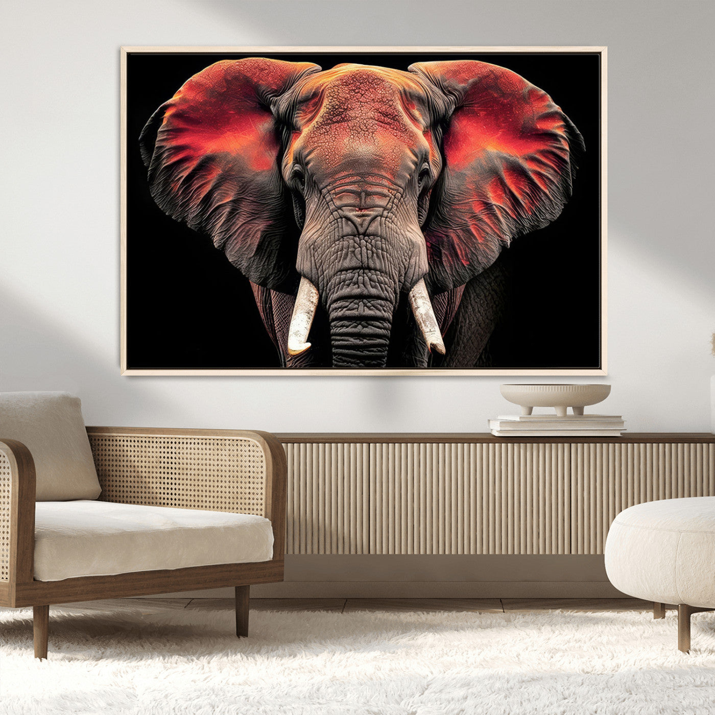 -Elephant Wall Art Canvas Print