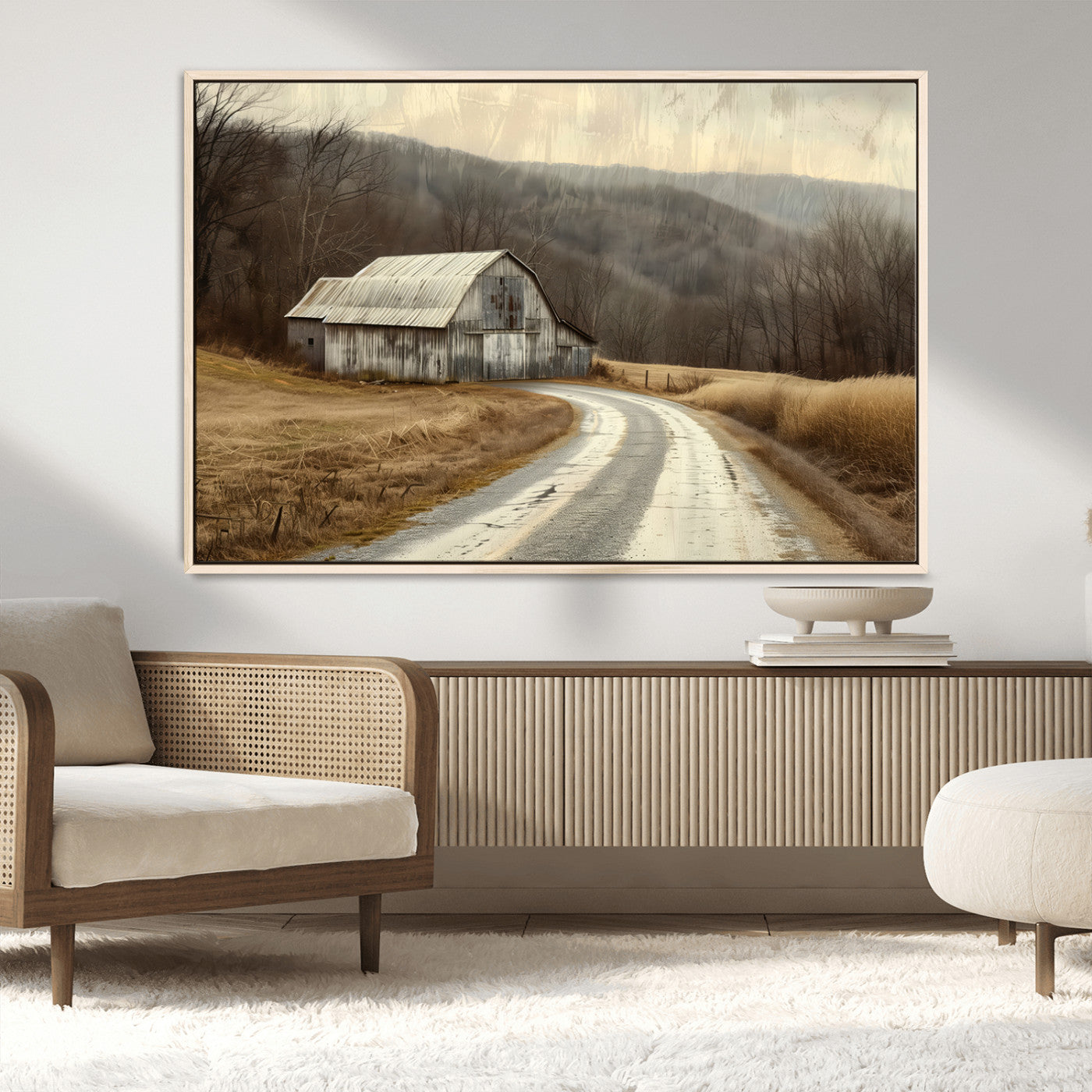-Vintage Barn for Farmhouse Wall Decor Canvas Print