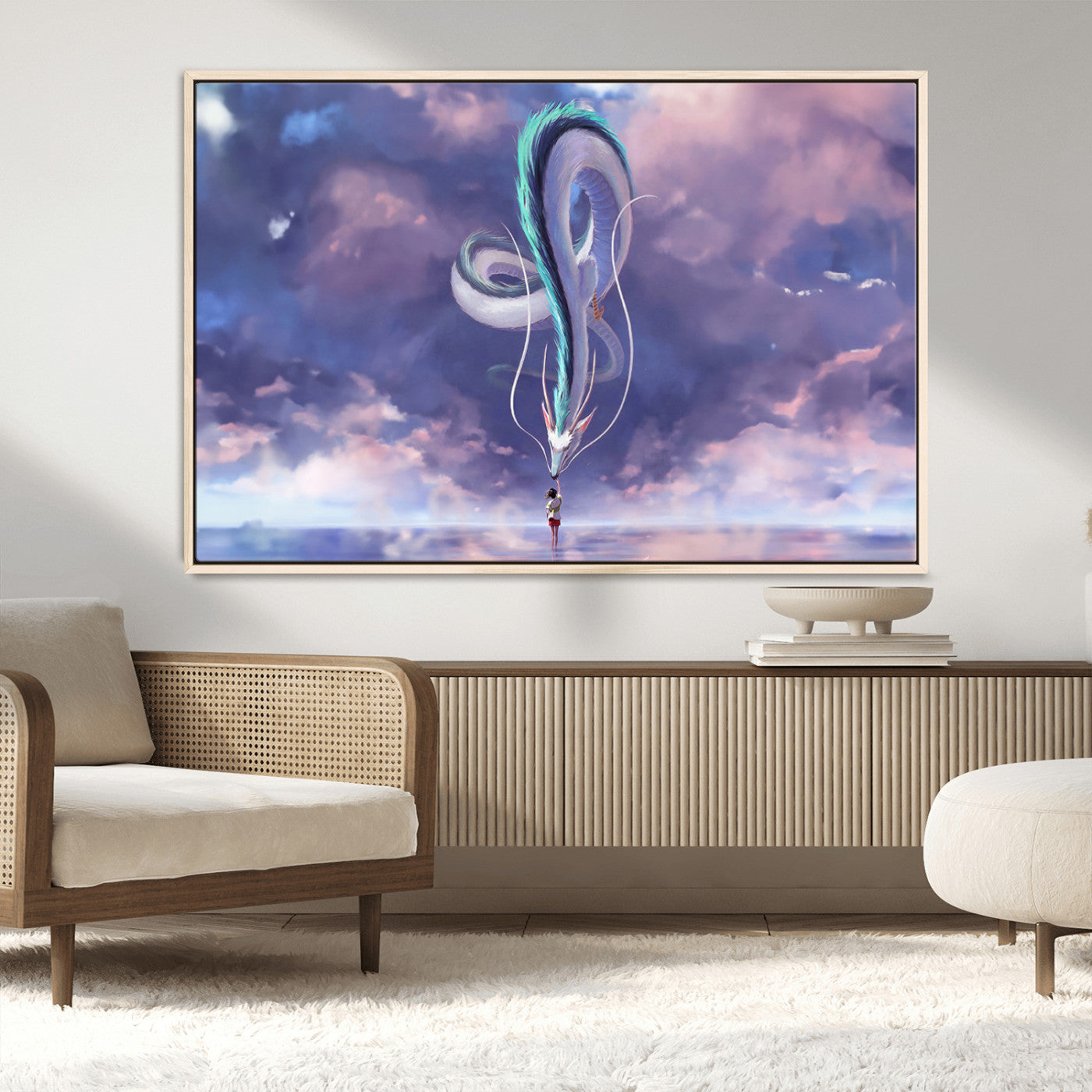 MGV-FC-36X24 - Spirited Away Haku and Chihiro Poster - Anime Lover - Hayao Miyazaki - Studio Ghibli Poster - Anime