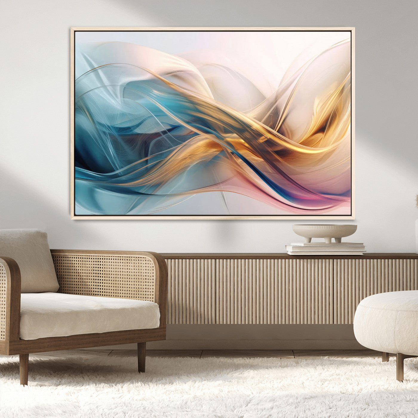 -Abstract Flowing Colors Wall Art Canvas Print