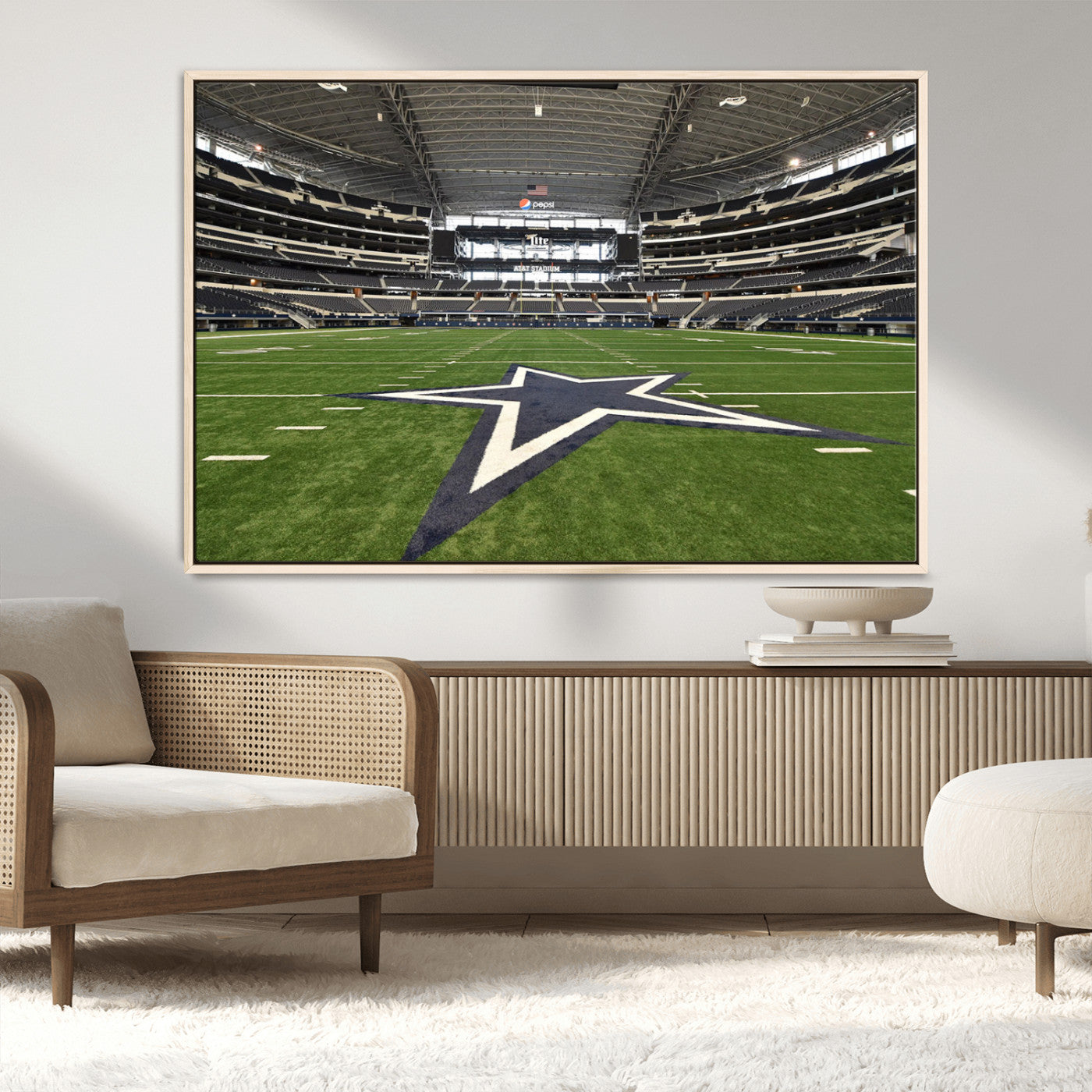 MGV-FC-36X24 - Dallas Cowboys Football Team Print - Arlington AT&T Stadium Wall Art Canvas Print