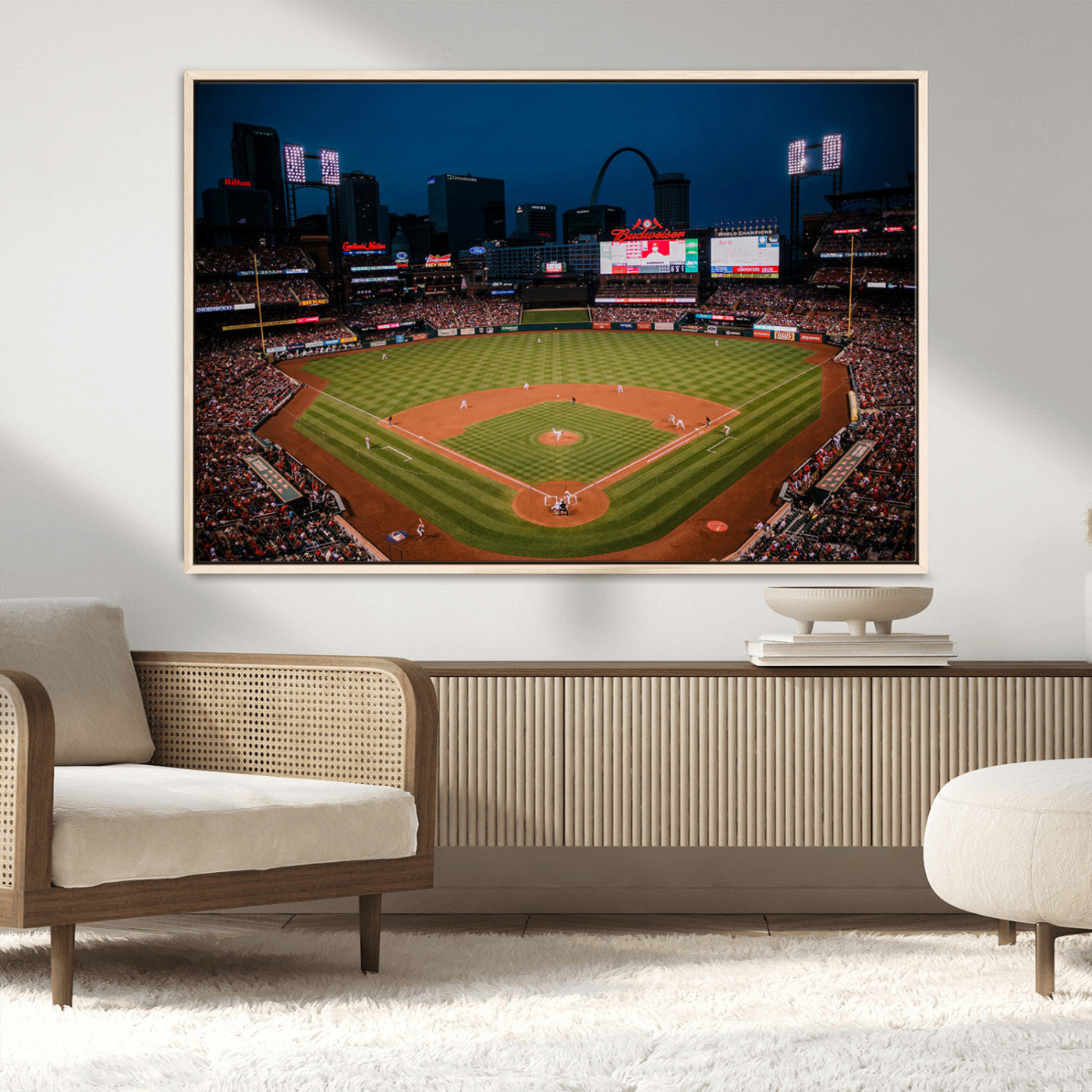 MGV-FC-36X24 - St. Louis Cardinals Baseball Team Print - Busch Stadium Wall Art Canvas Print