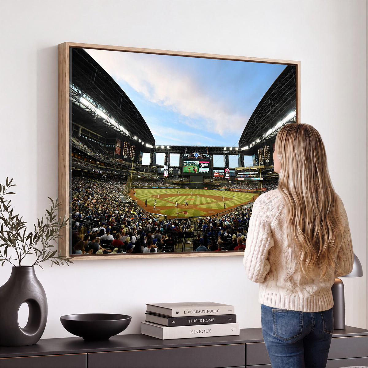 92672-MGV-CV-36X24 - Arizona Diamondbacks Team Print - Phoenix Chase Field